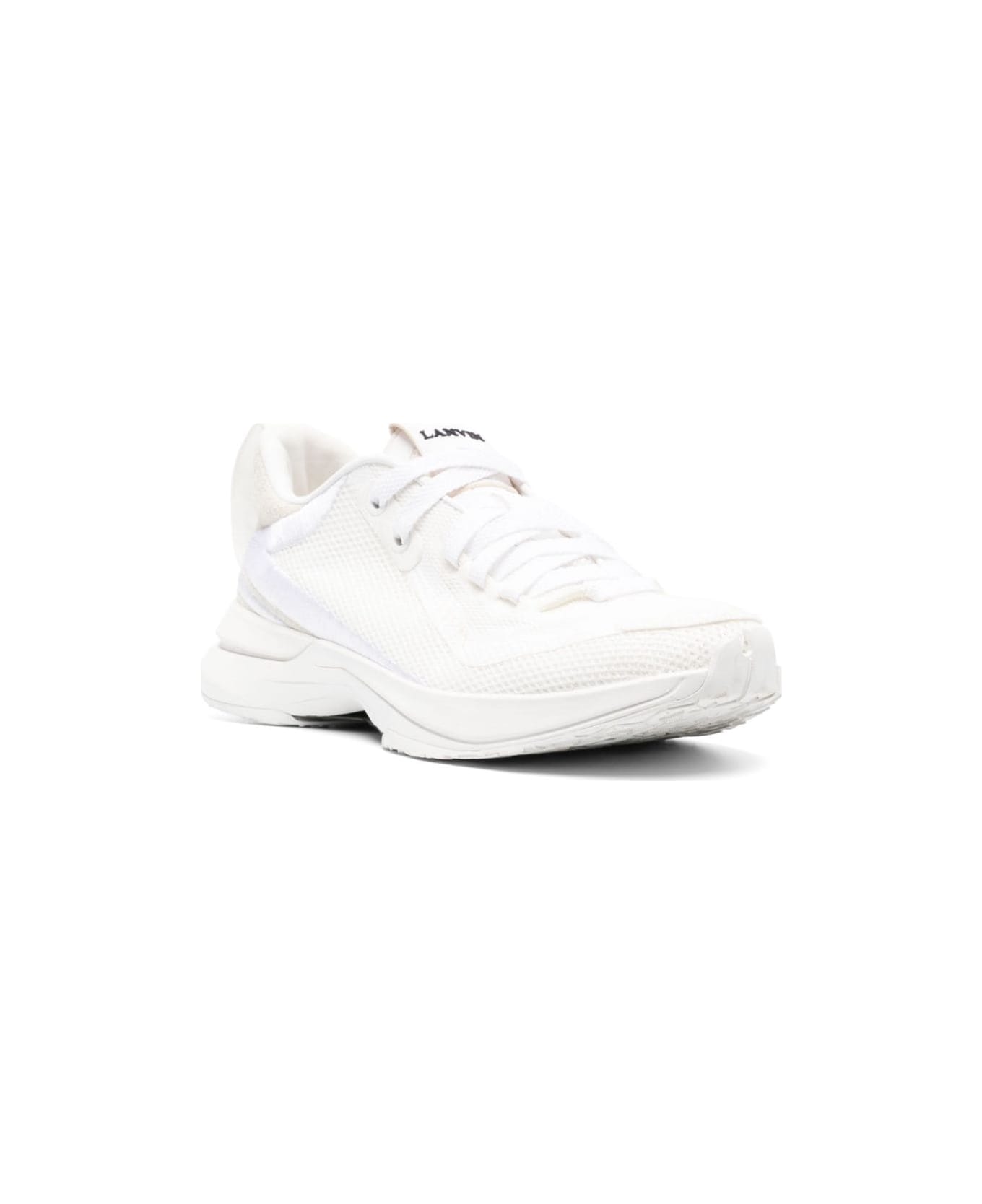 Lanvin Logo-detail Mesh Sneakers - Bianco