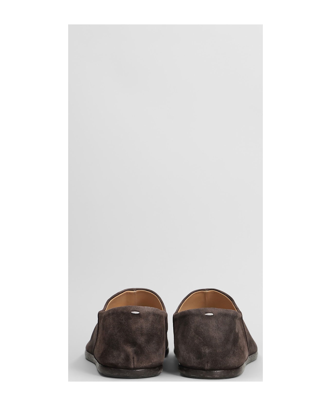 Maison Margiela Tabi Loafers In Brown Suede - brown