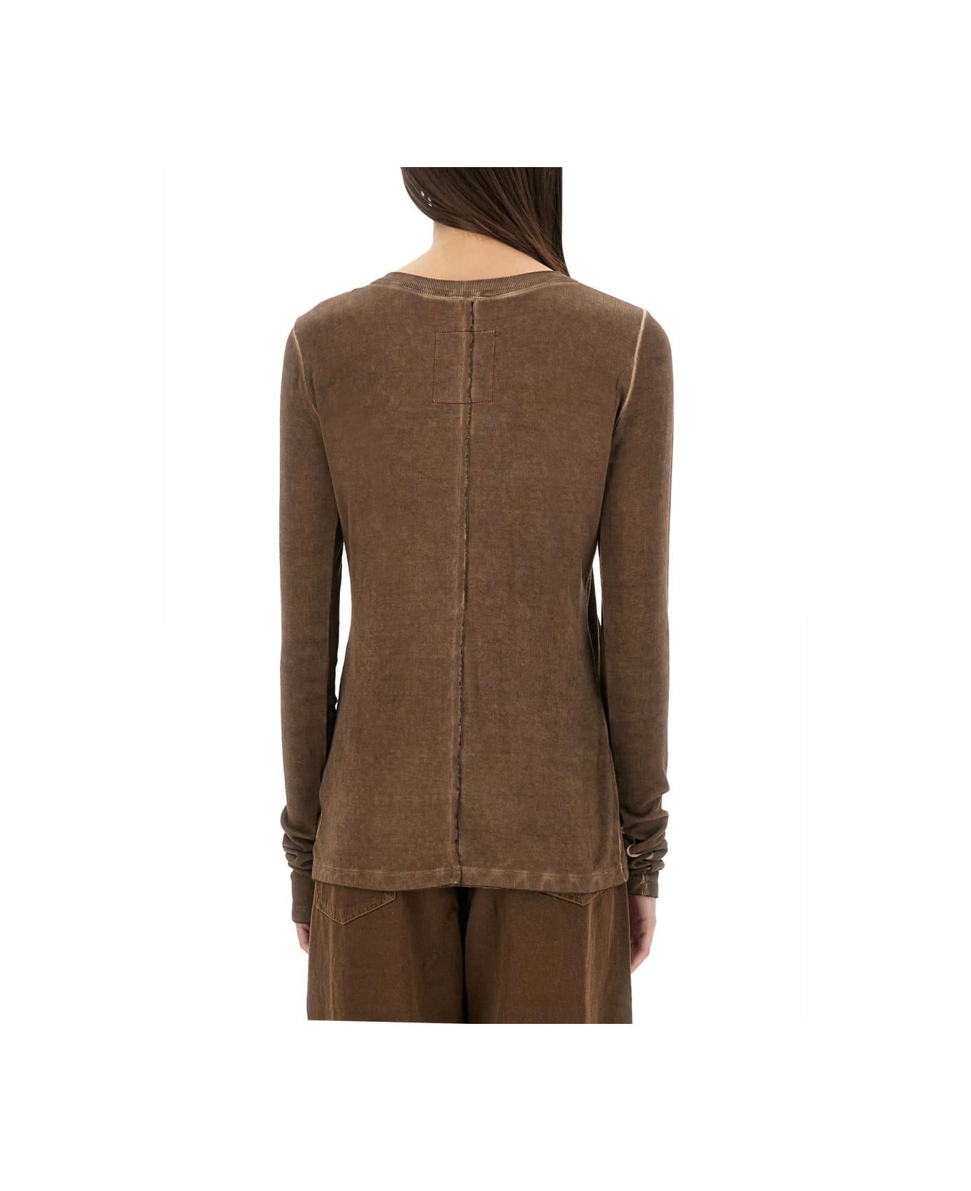 Uma Wang T-shirt "tata" - BROWN