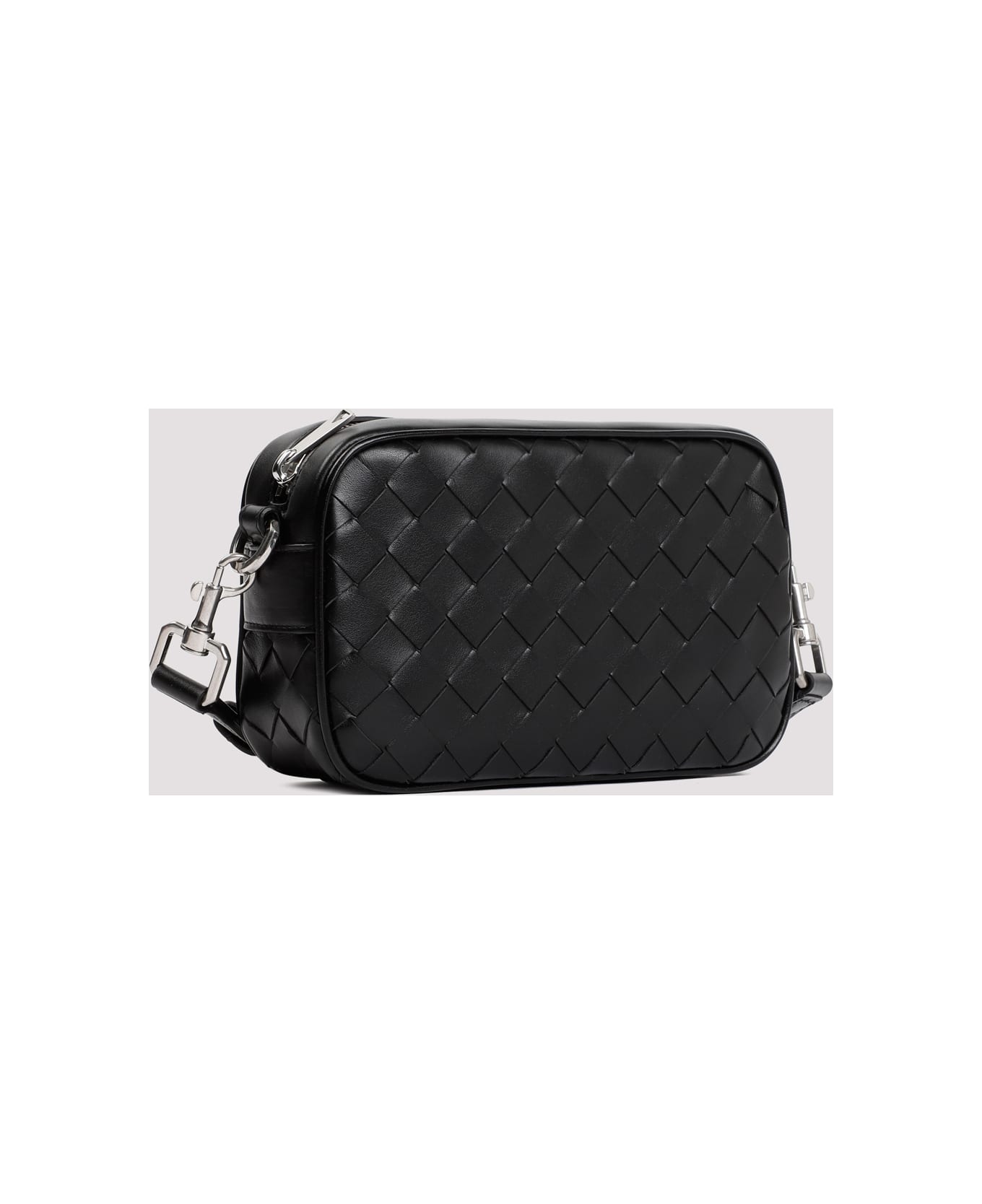 Bottega Veneta Mini Braided Camera Bag - Black