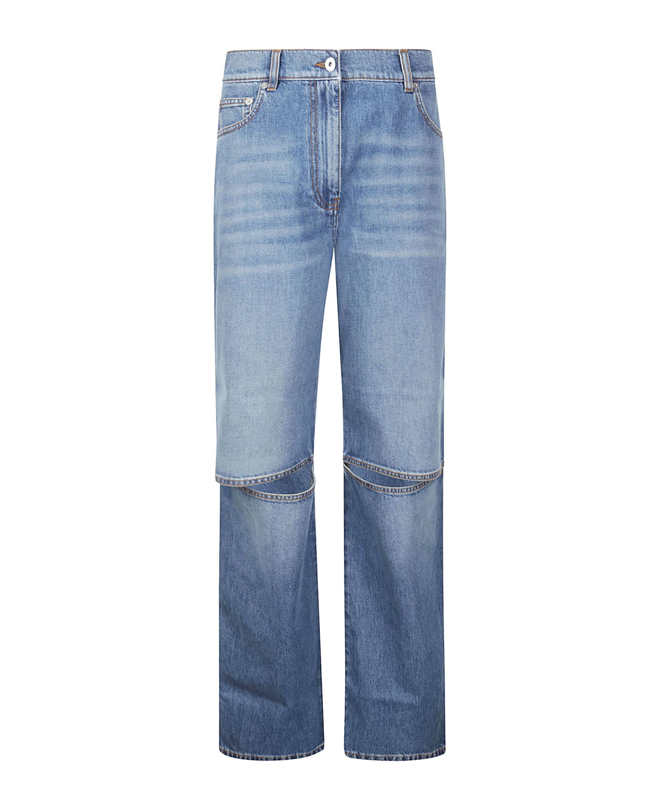J.W. Anderson Cut Out Knee Bootcut Jeans - LIGHT BLUE