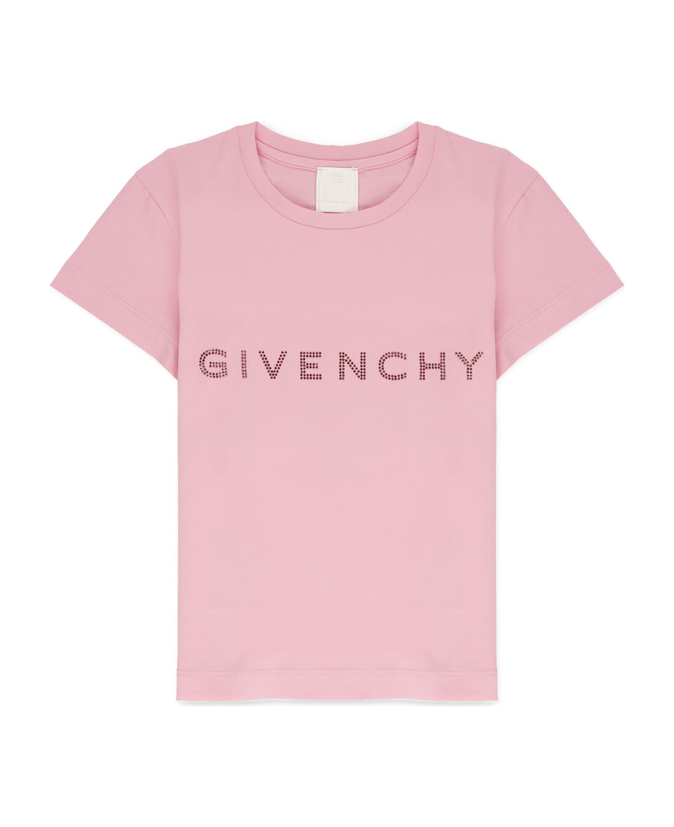 Givenchy T-shirt With Strass Logo - Pink