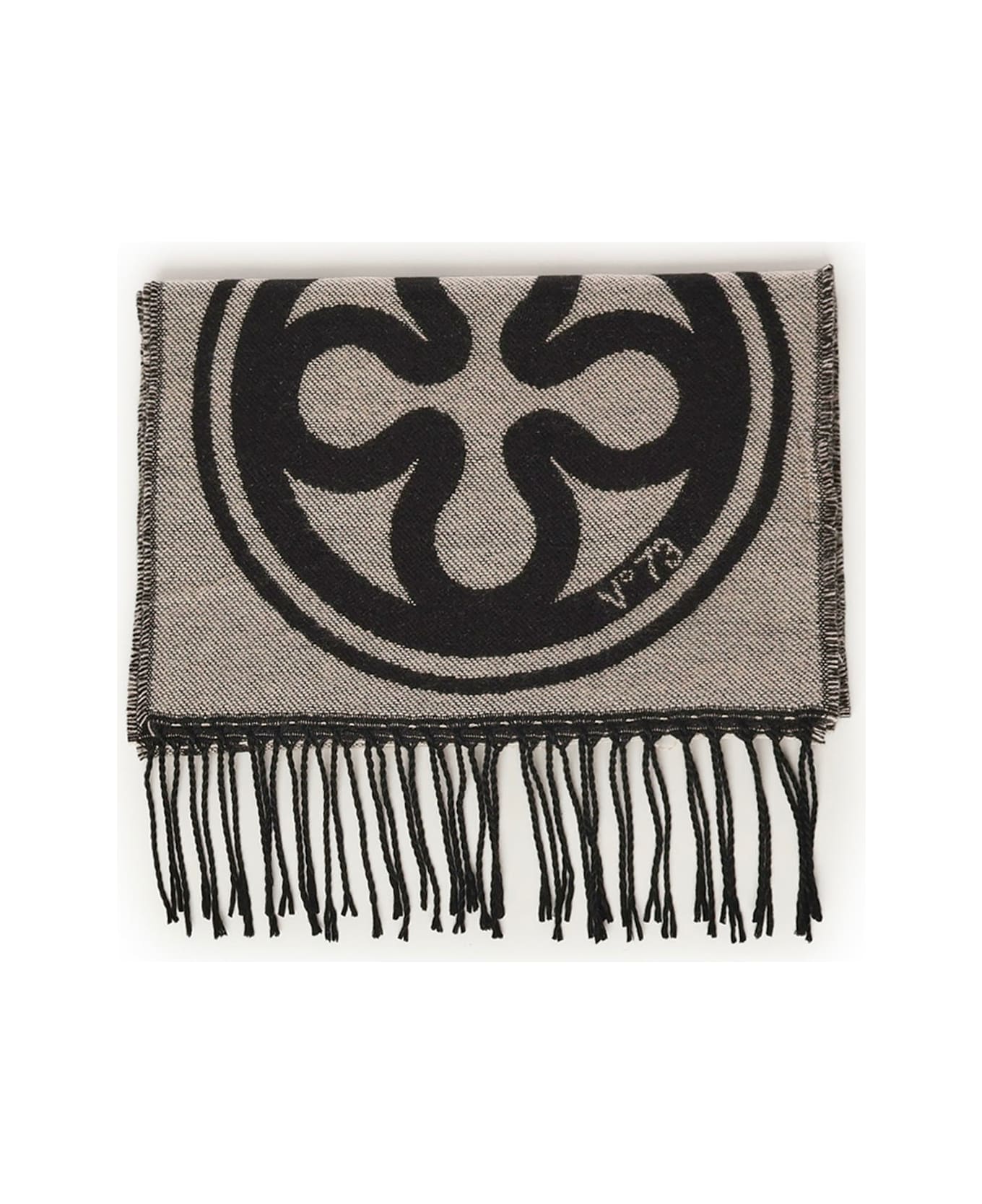 V73 Caroline Jacquard Scarf - NUDE/BLACK
