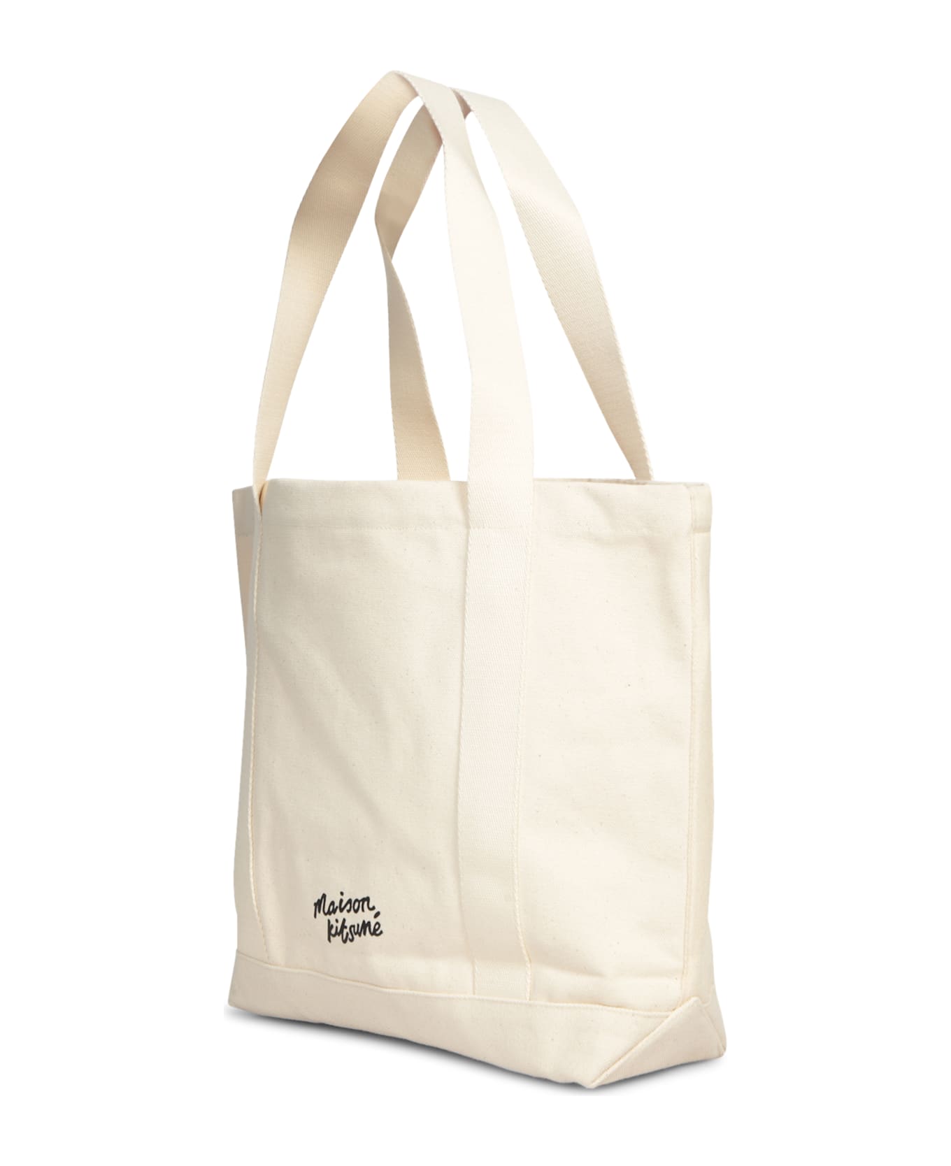 Maison Kitsuné Fox Head White Tote Bag - White