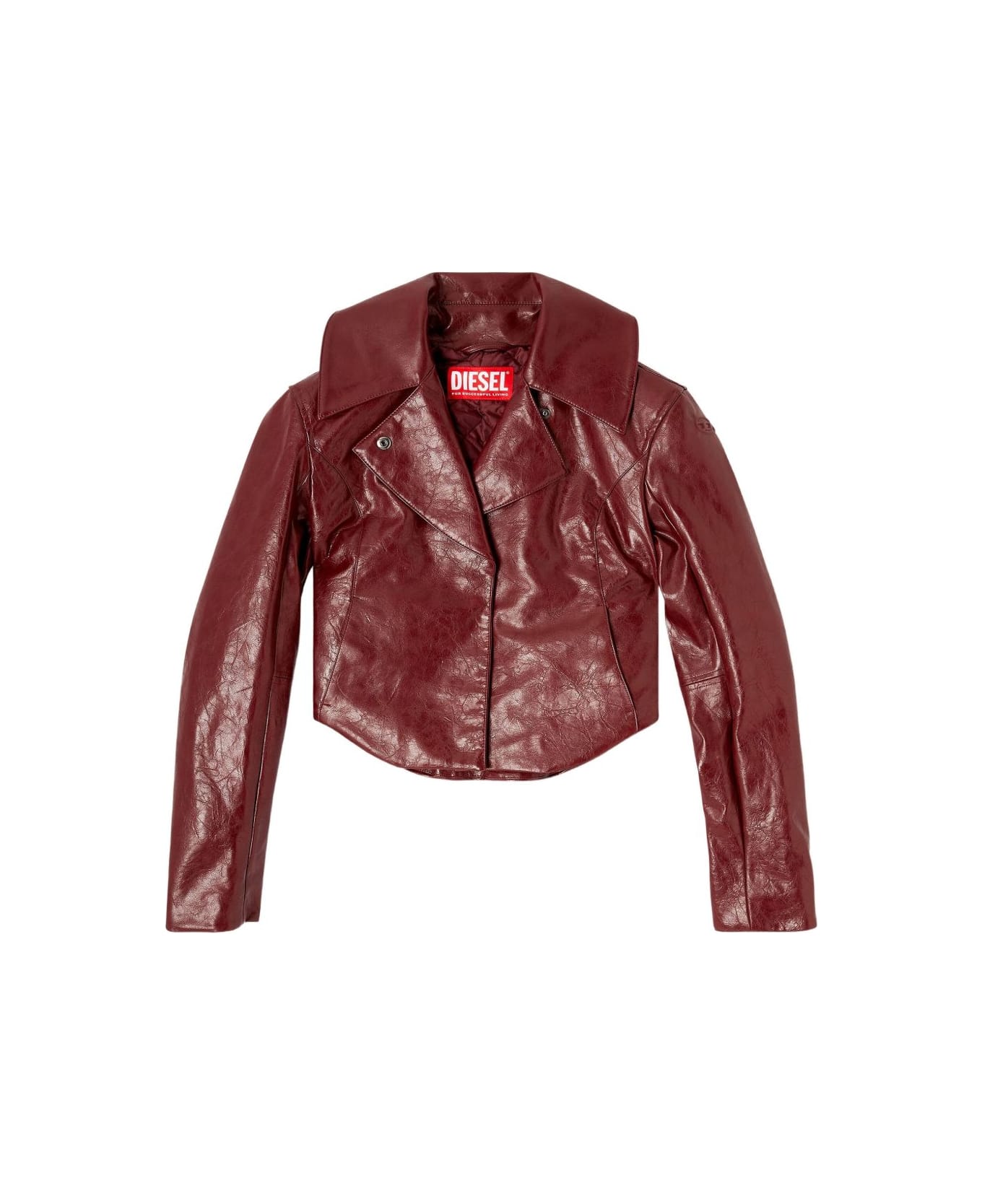 Diesel Faux Leather Jacket - Bordeaux