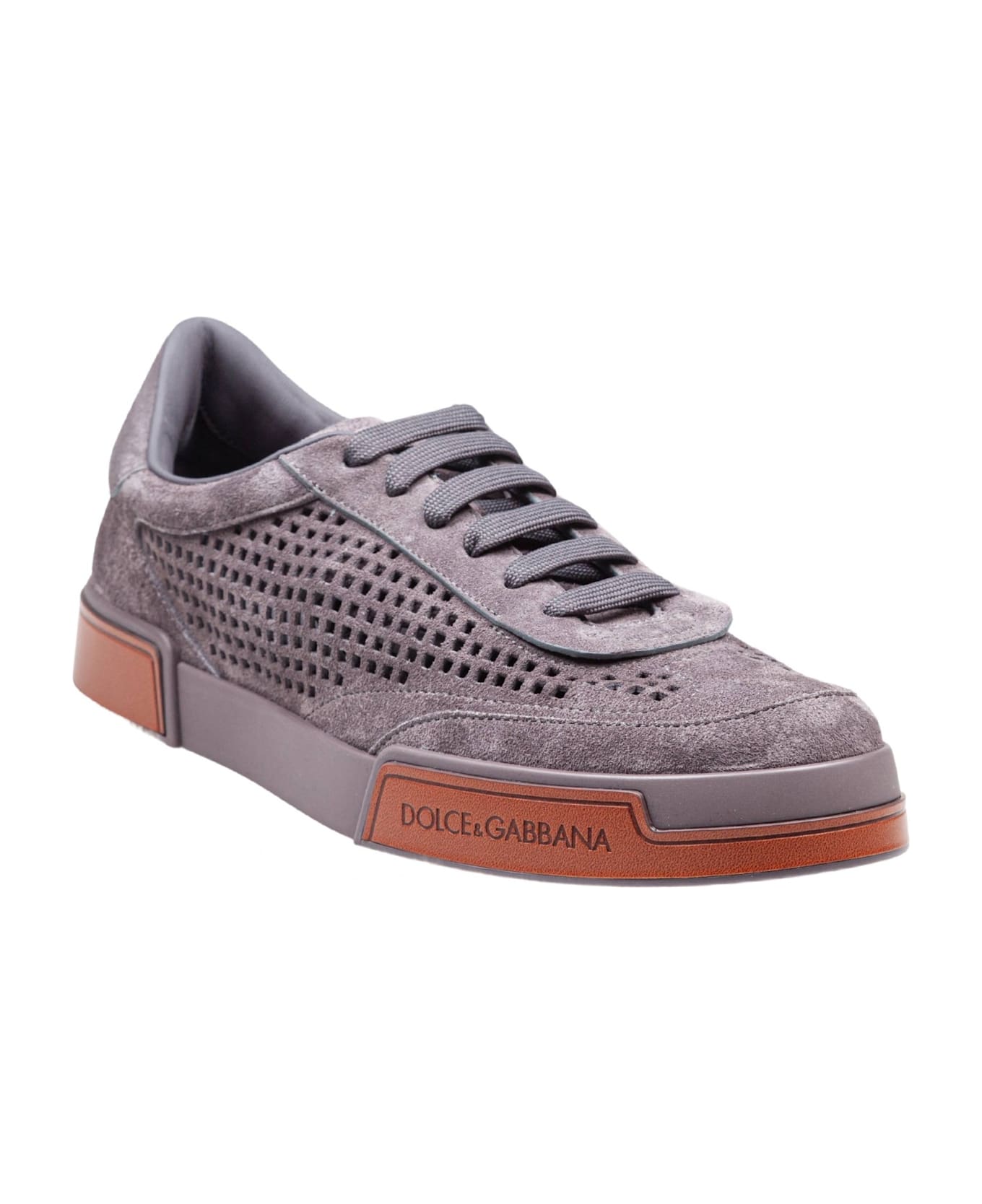 Dolce 
Gabbana Portofino Yacht Suede Sneakers Lead Color - Lead