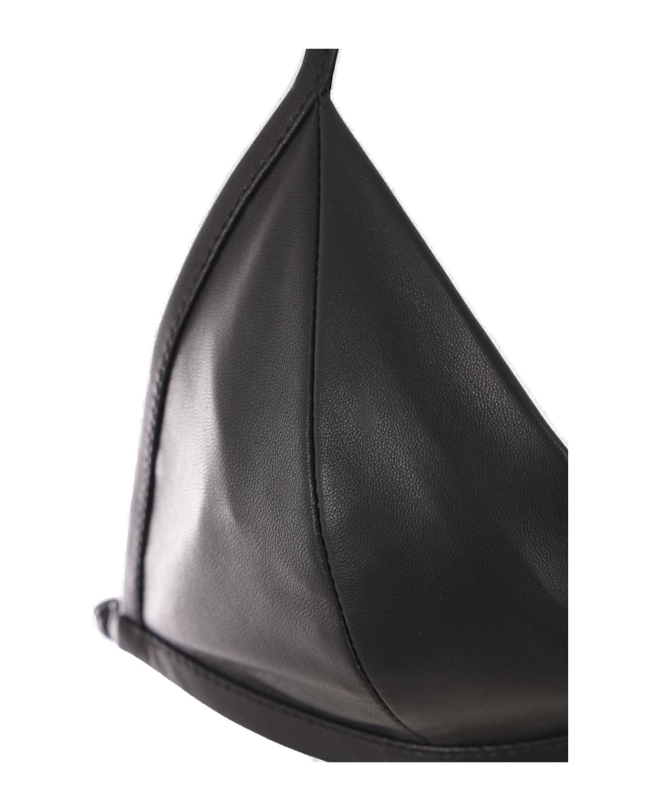 Rick Owens Halterneck Leather Top - Black