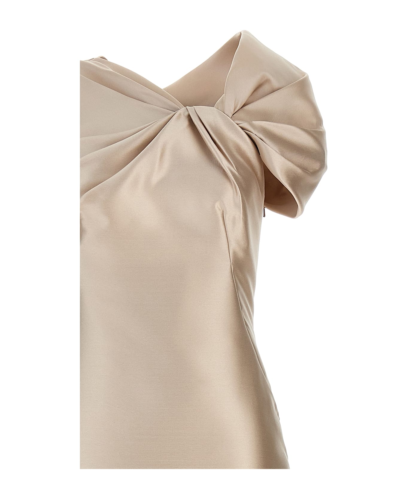 Alberta Ferretti Mikado Long Dress - Ivory