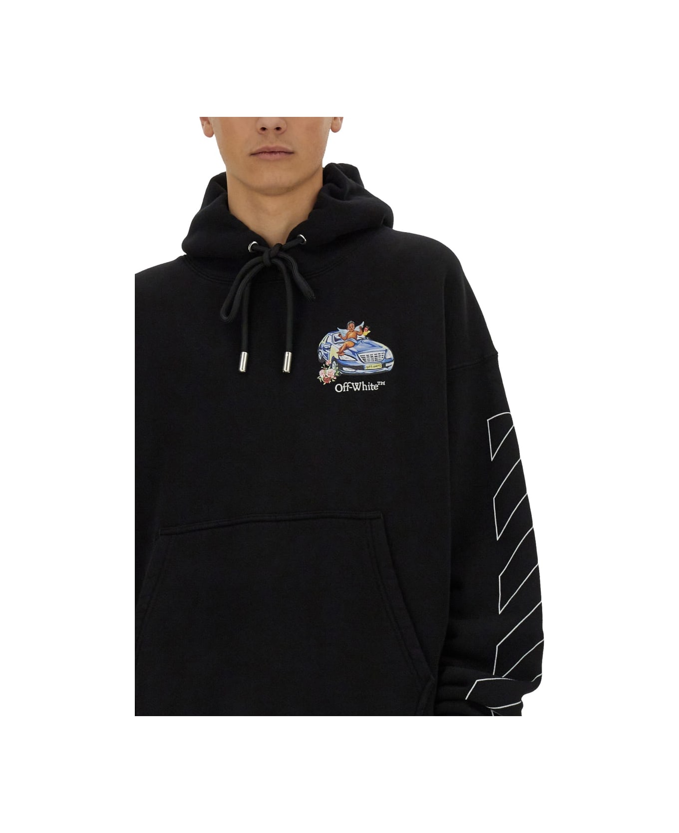 Off-White Hoodie - BLACK WHITE