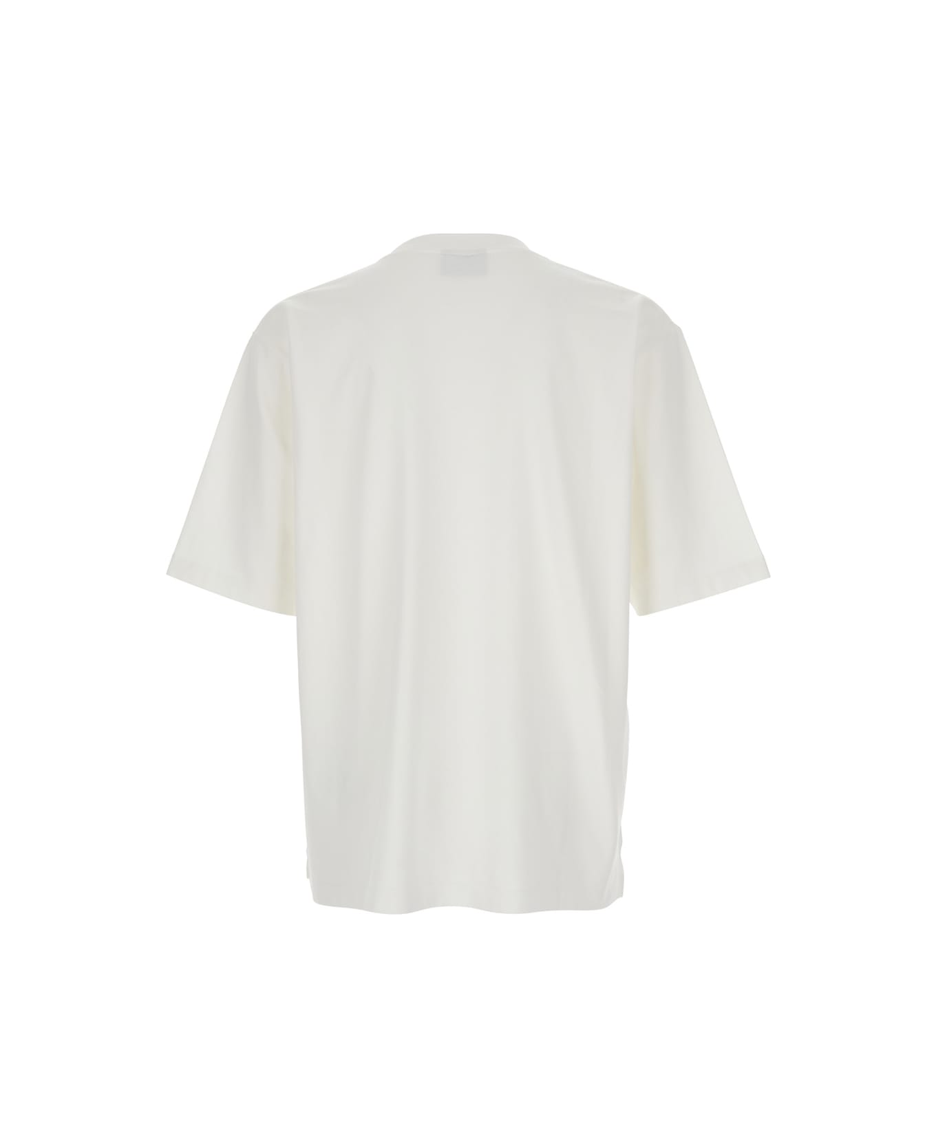Dsquared2 White T-shirt With Embroidered Logo On The Chest In Cotton Man - White