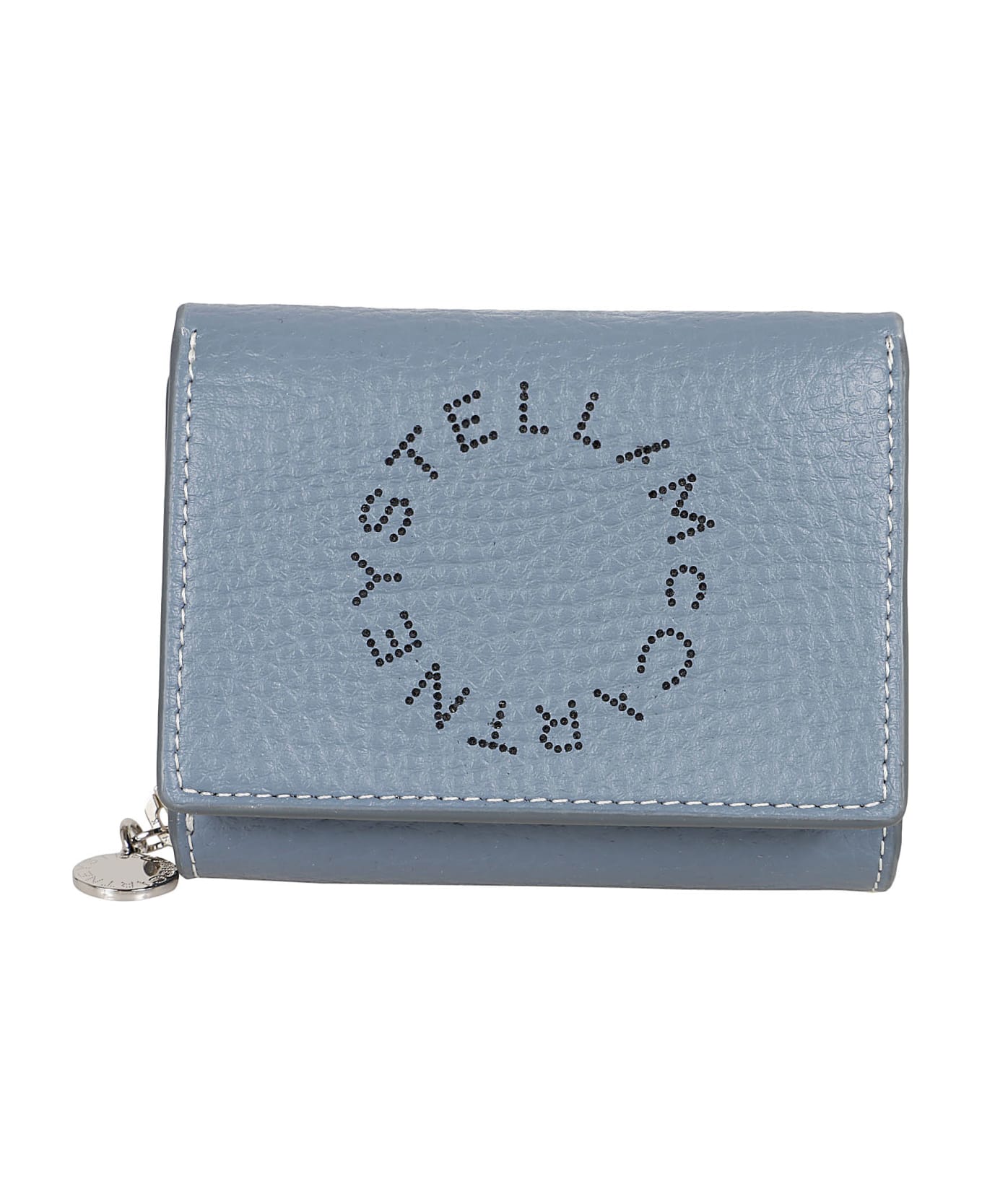 Stella McCartney Trifold Wallet Embossed Grainy Mat - Blue Grey