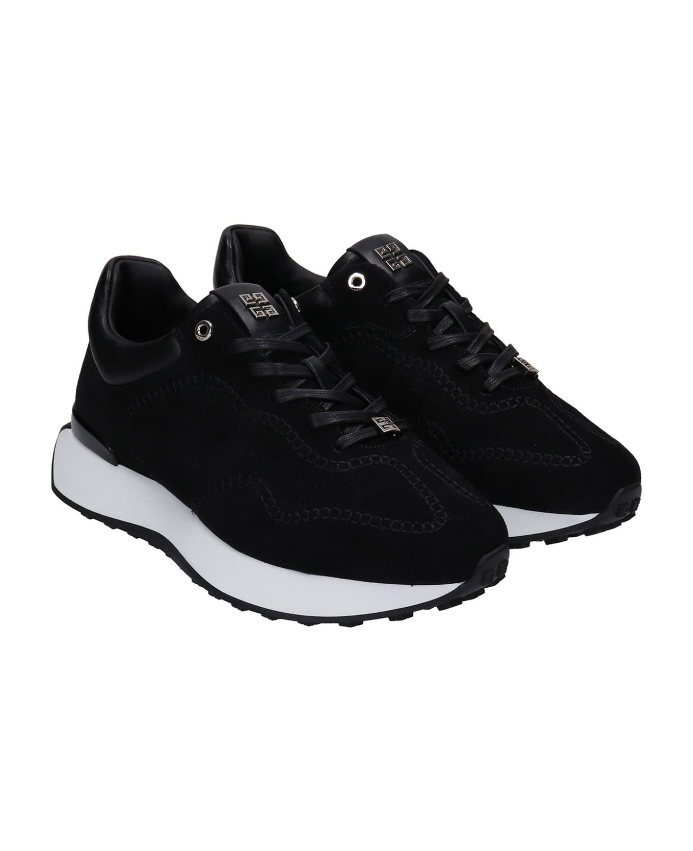 Givenchy Giv Runner Sneakers In Black Leather - black