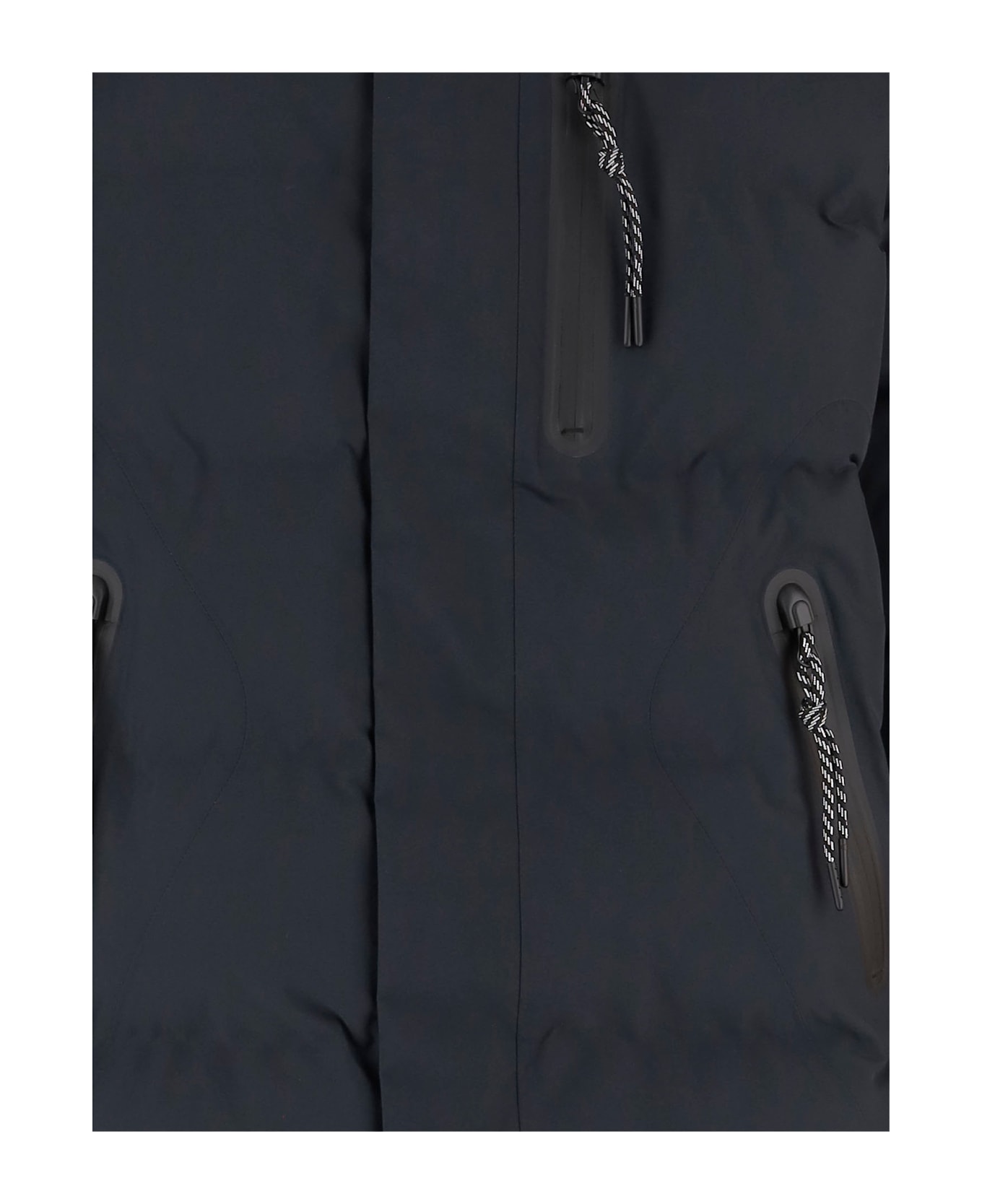 Save the Duck Padded Jacket With Hood And Multiple Pockets - Navy scuro