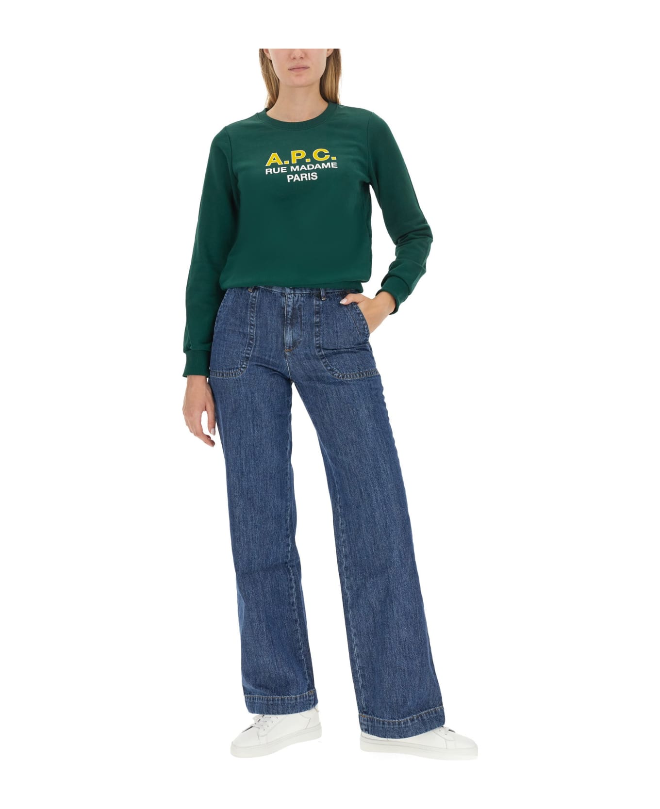 A.P.C. Sweatshirt With Logo - Green