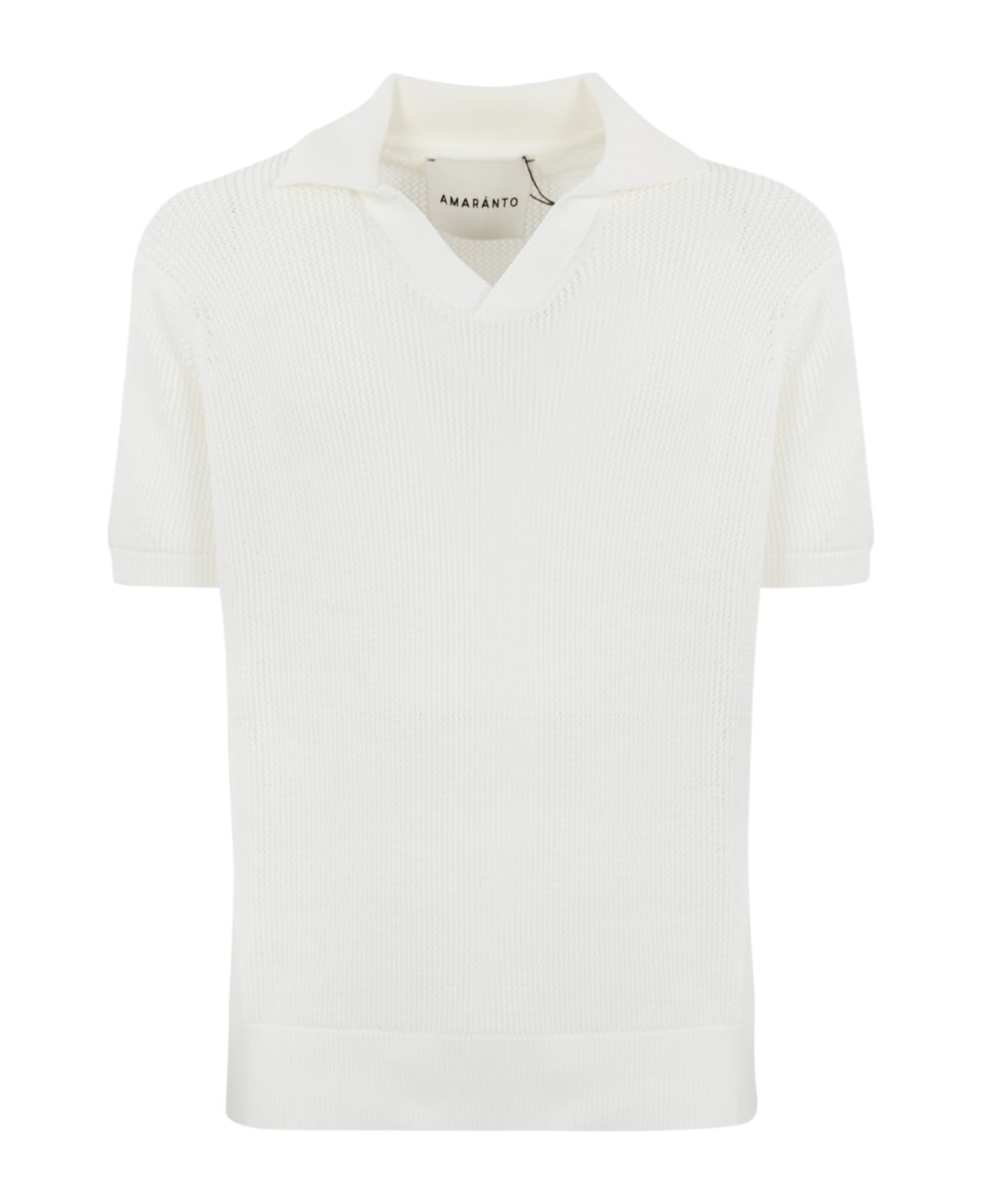Amaranto Polo Style Shirt - Bianco