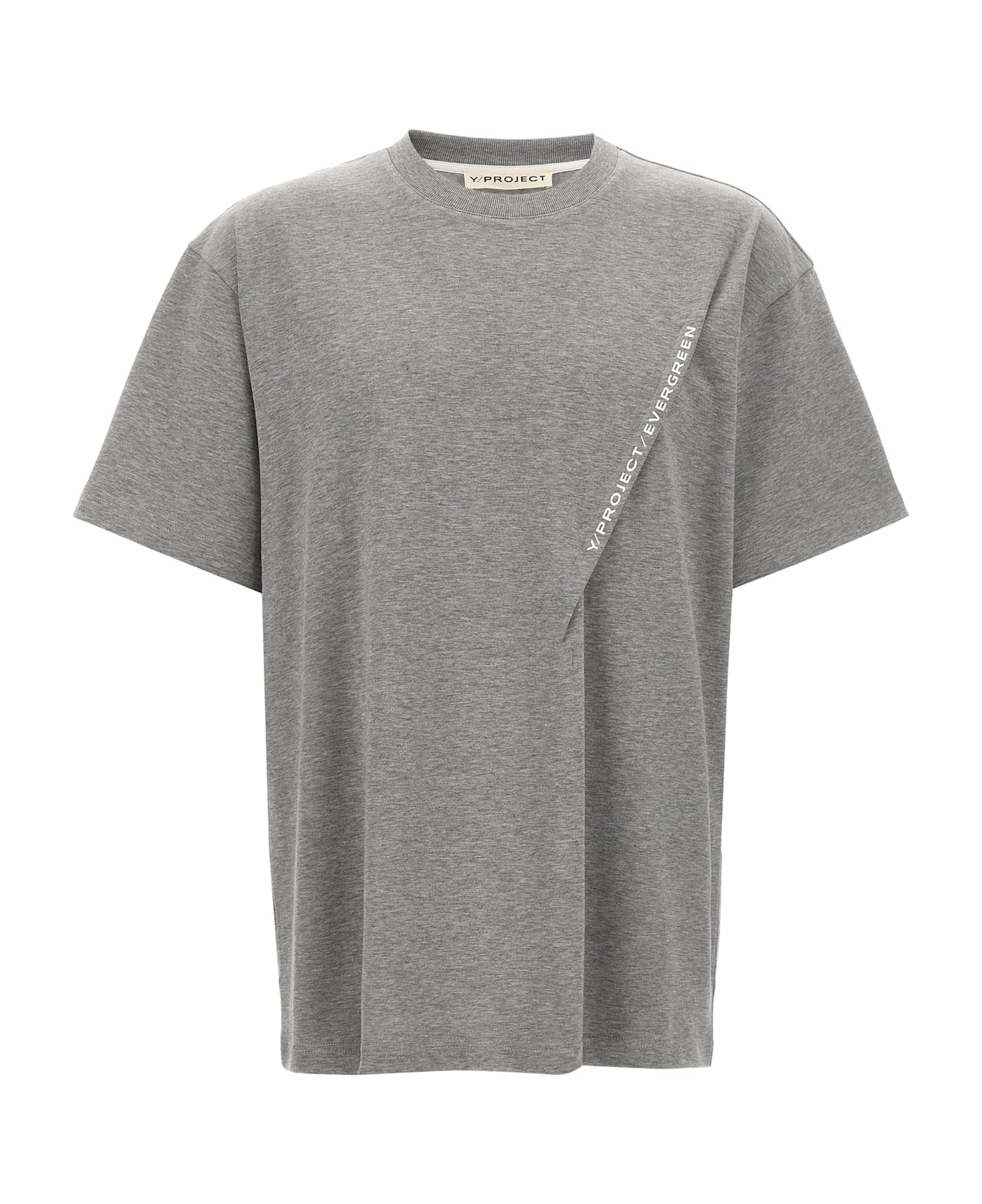 Y/Project 'evergreen Pinched Logo' T-shirt - Gray