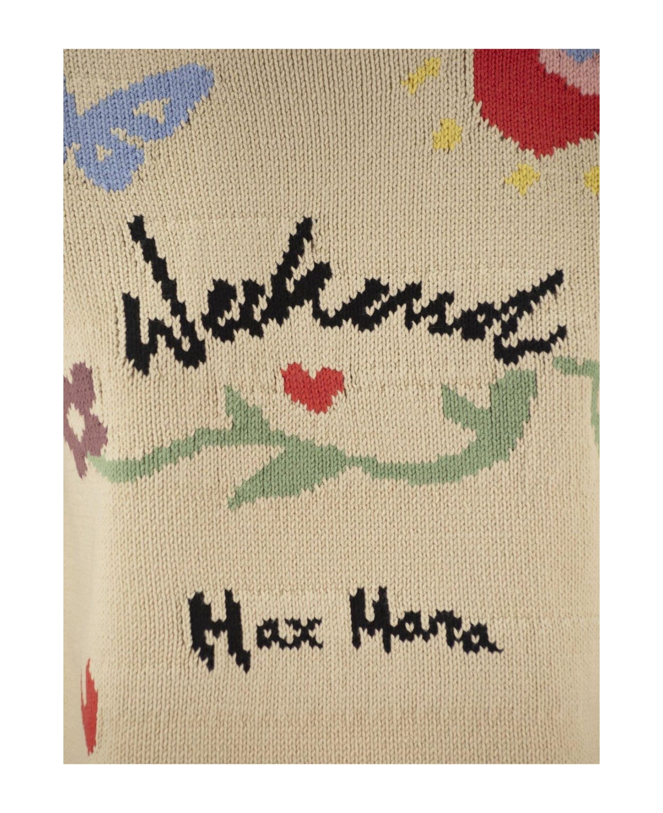 Weekend Max Mara Zingaro Knitted Jumper - WHITE ニットウェア