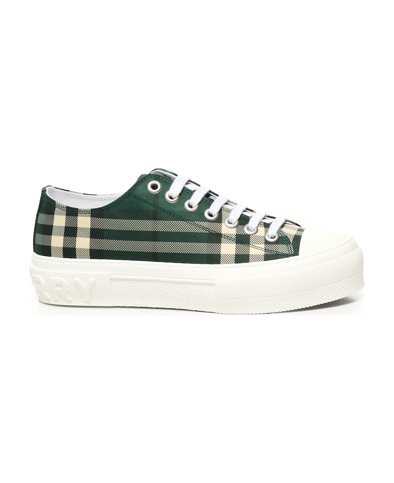 Burberry Check Sneakers - Green