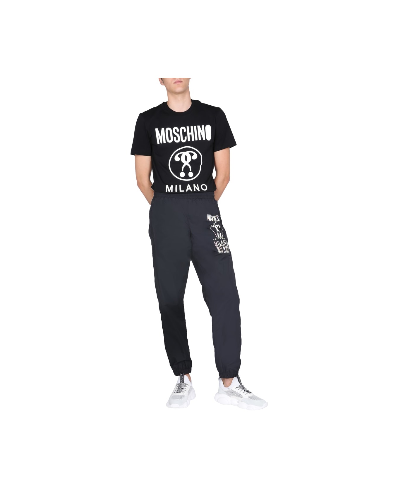 Moschino Nylon Jogging Pants - BLACK