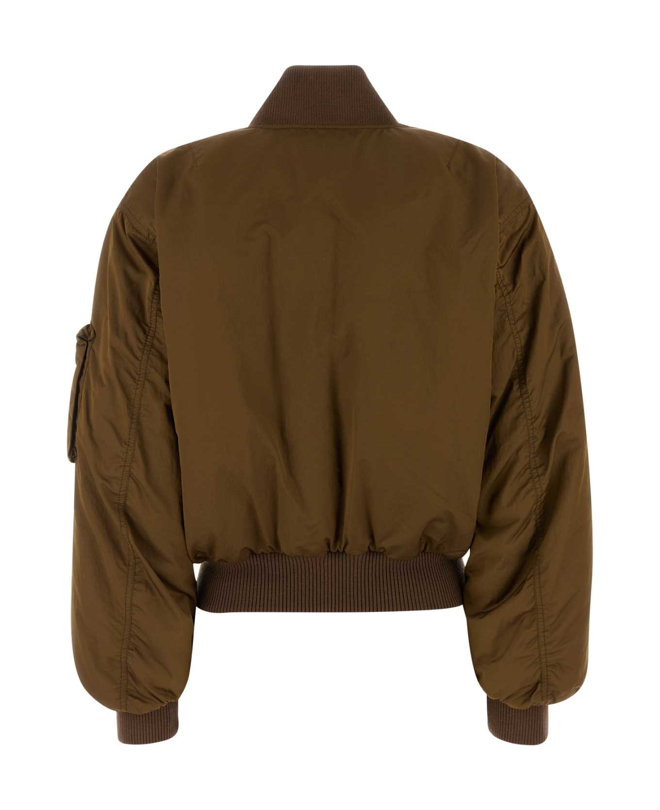 Chloé Brown Polyester Blend Bomber Jacket - AUTHENTICBROWN