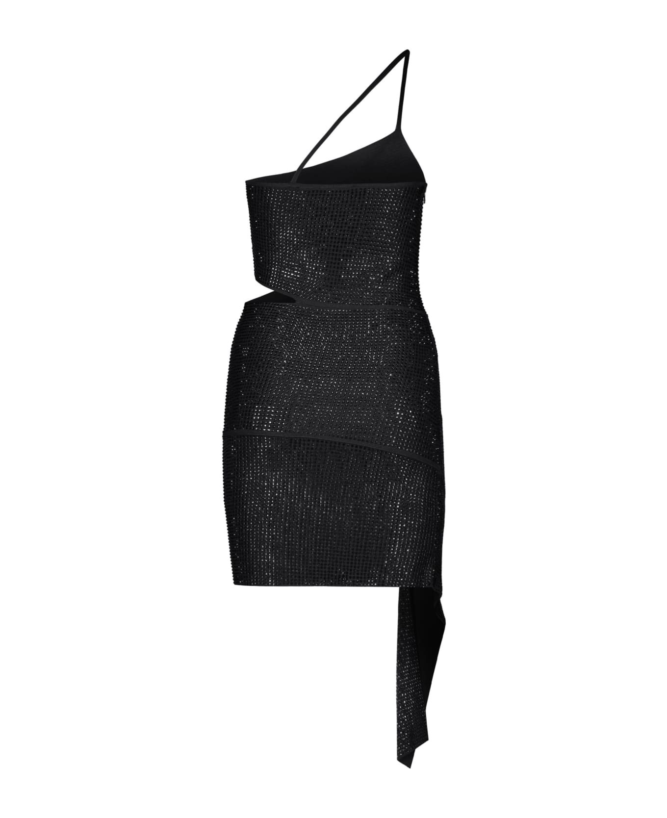 ANDREĀDAMO Embellished Mini Dress - black
