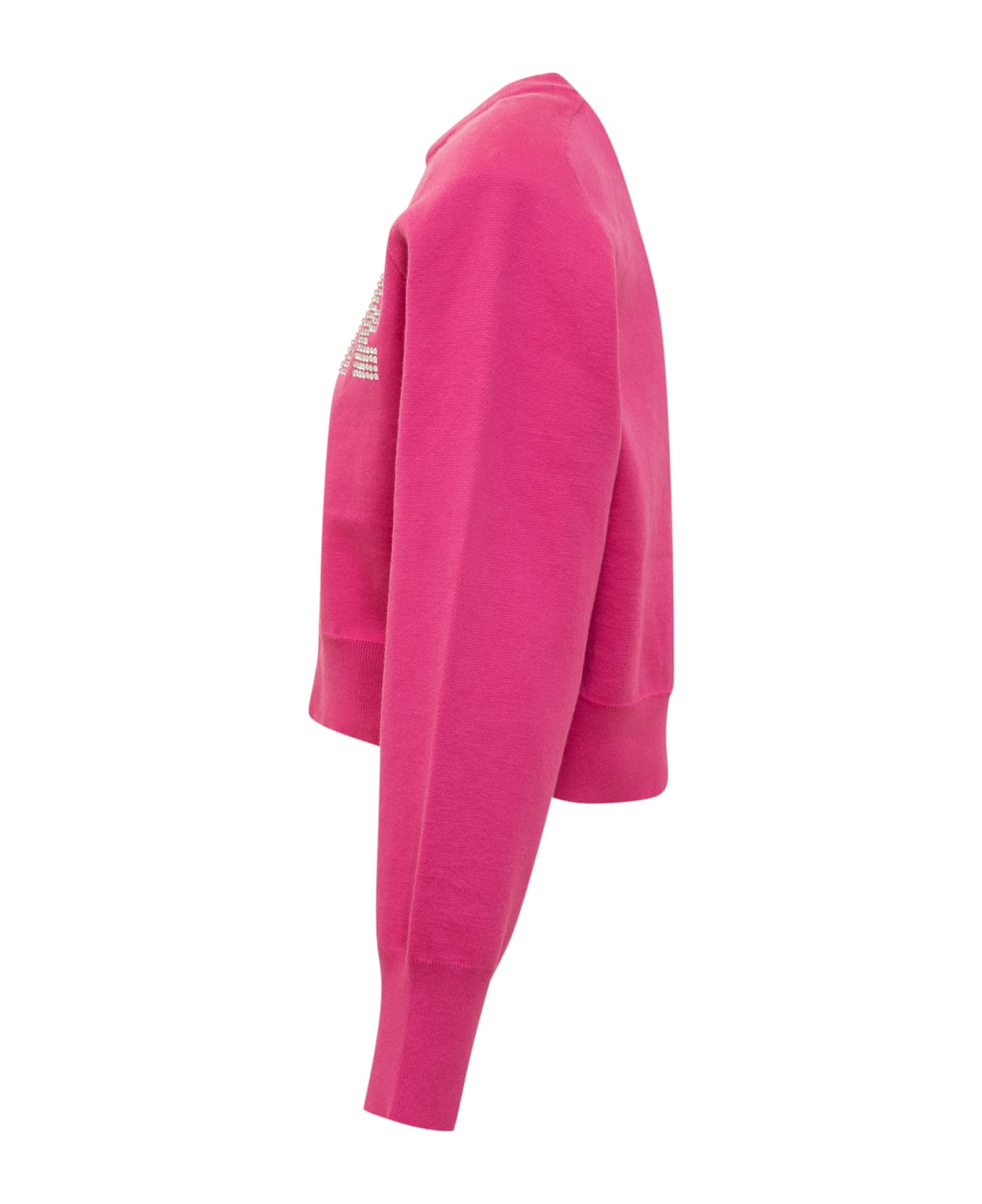 Rotate by Birger Christensen Firm Sweater With Logo - PINK GLO