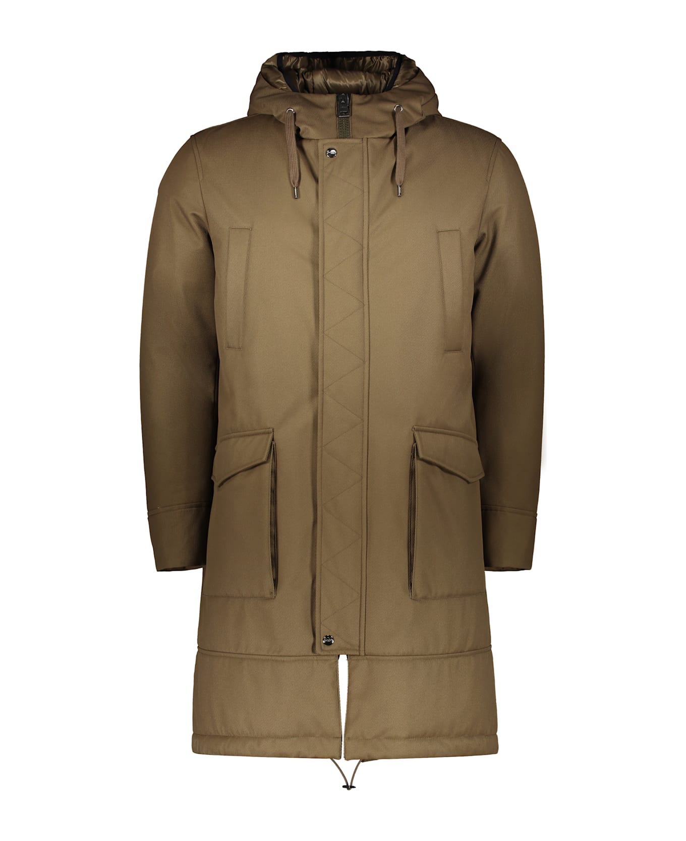 Herno Padded Parka With Hood - khaki