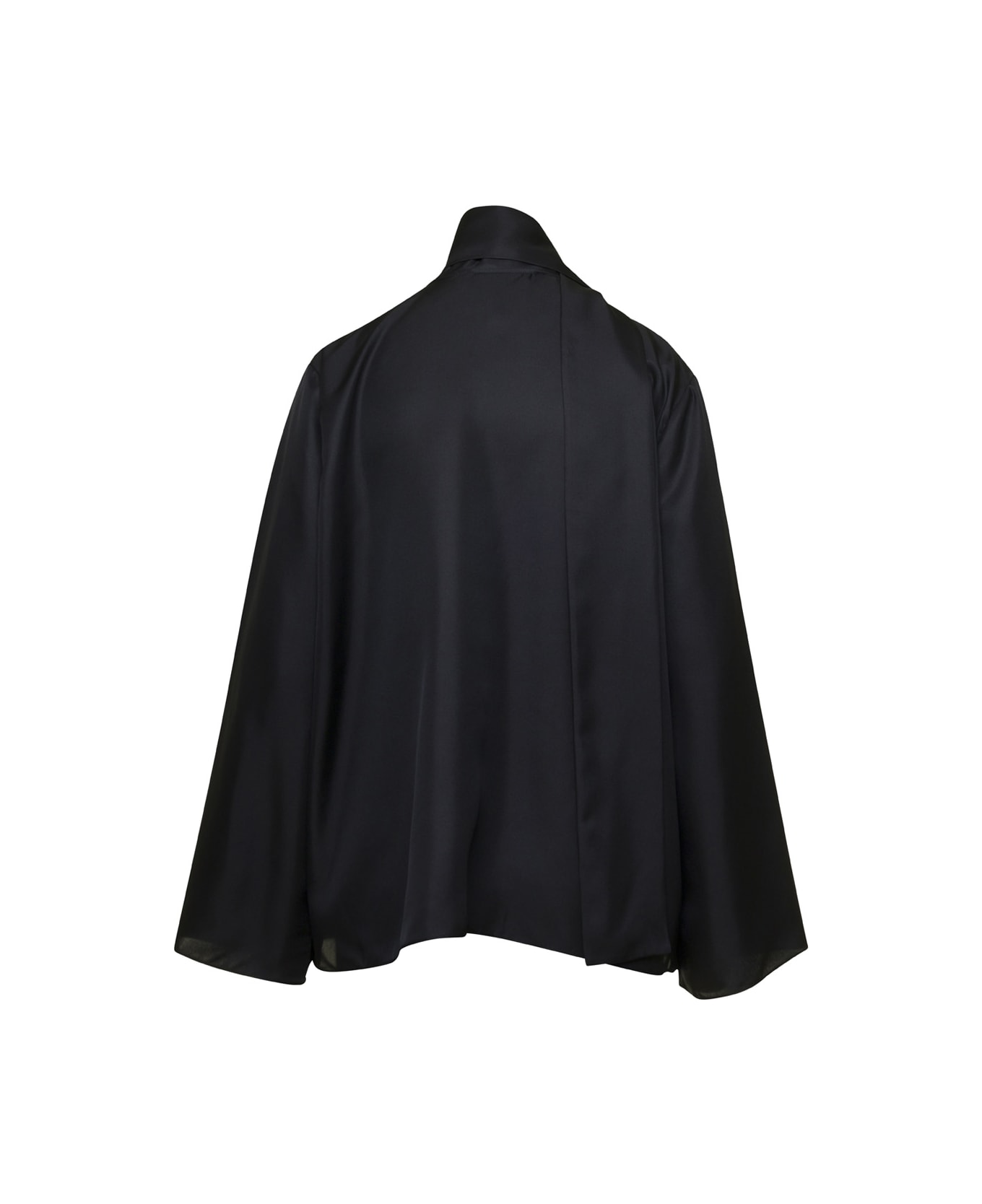 Róhe Shirt With Sash In Silk Woman - Black