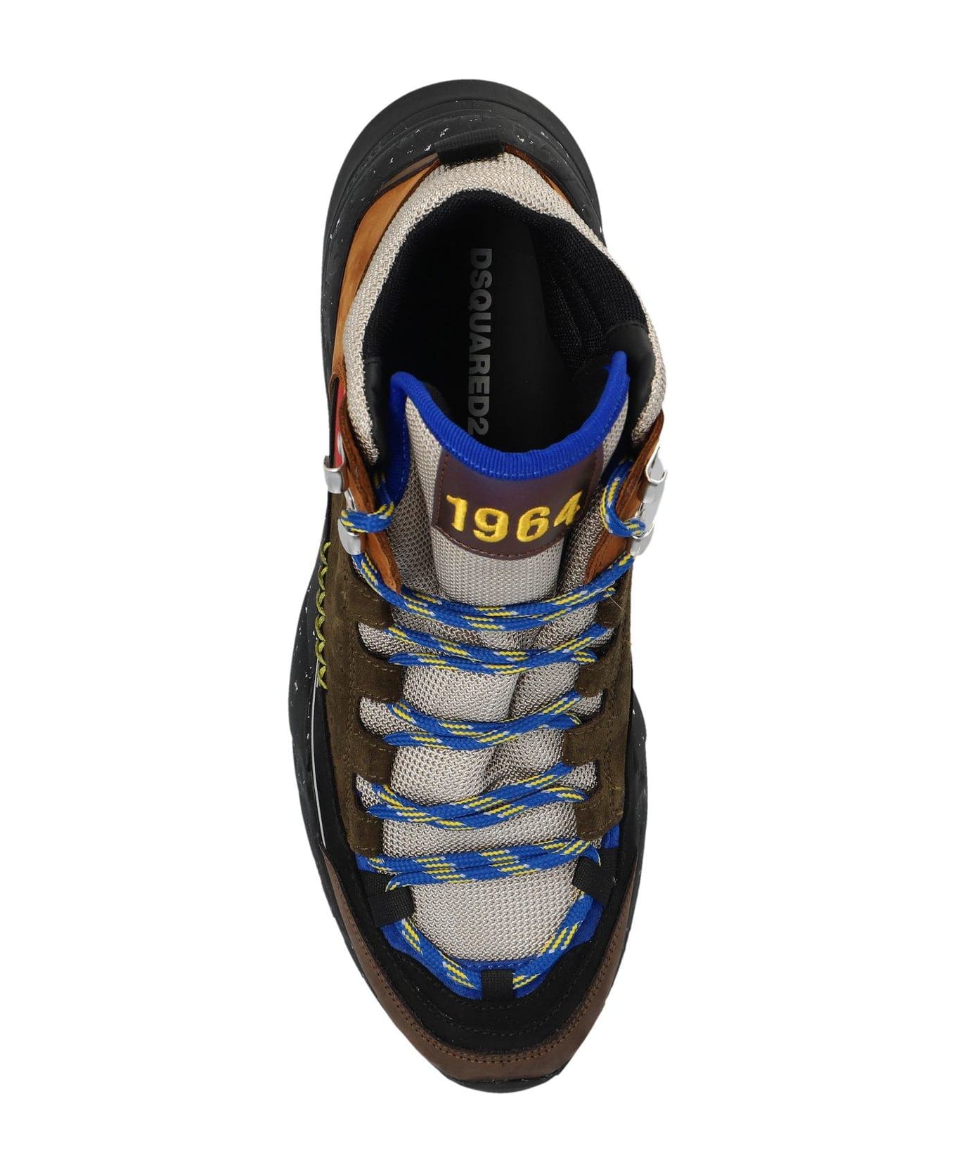 Dsquared2 Logo-printed High-top Lace-up Sneakers - Militare スニーカー
