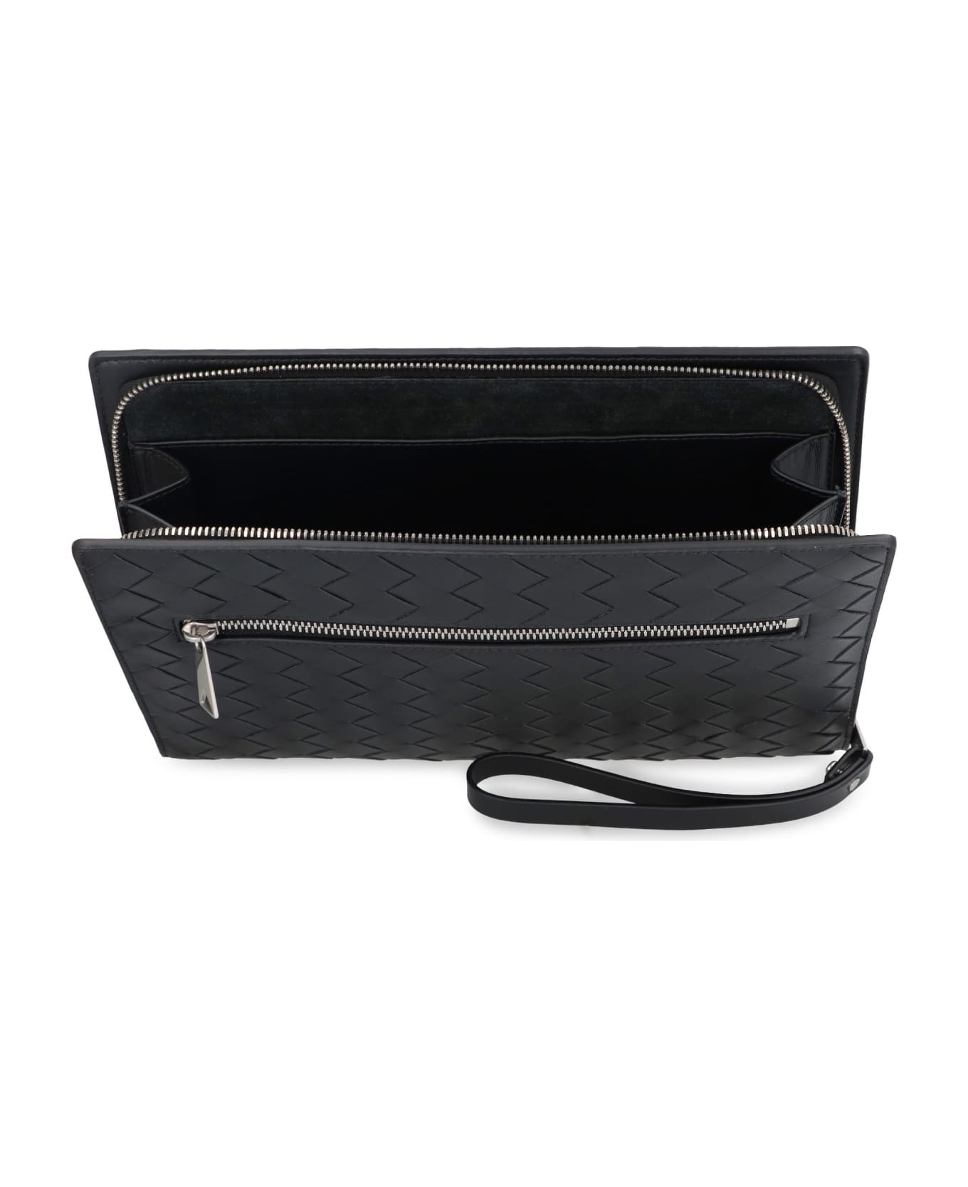 Bottega Veneta Intrecciato Vn Document Case - black