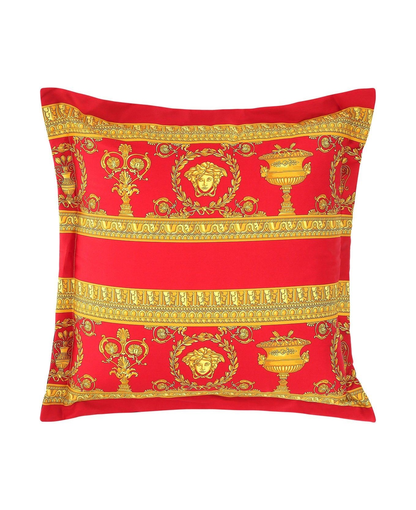 Versace I   Baroque Pillow - RED/GOLD