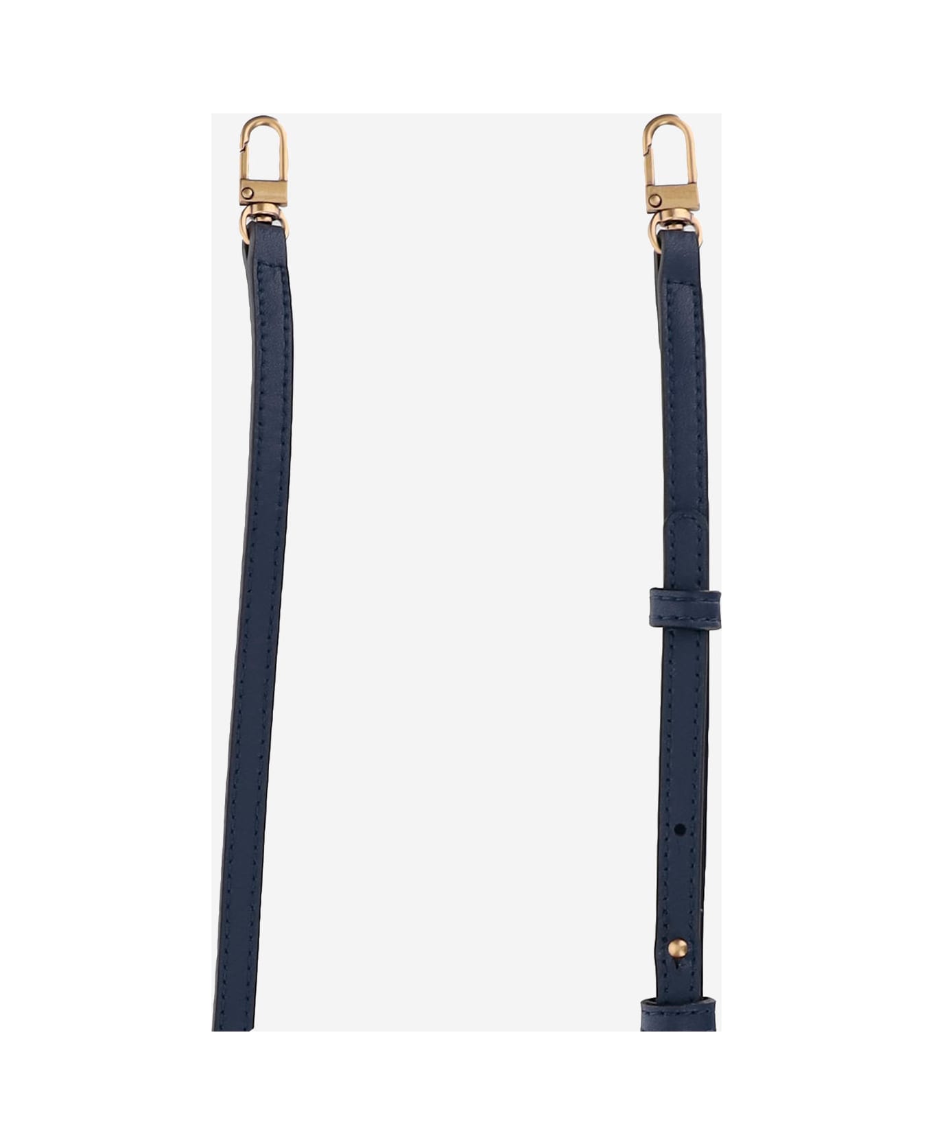 Pinko Leather Clutch Bag With Logo - Blue