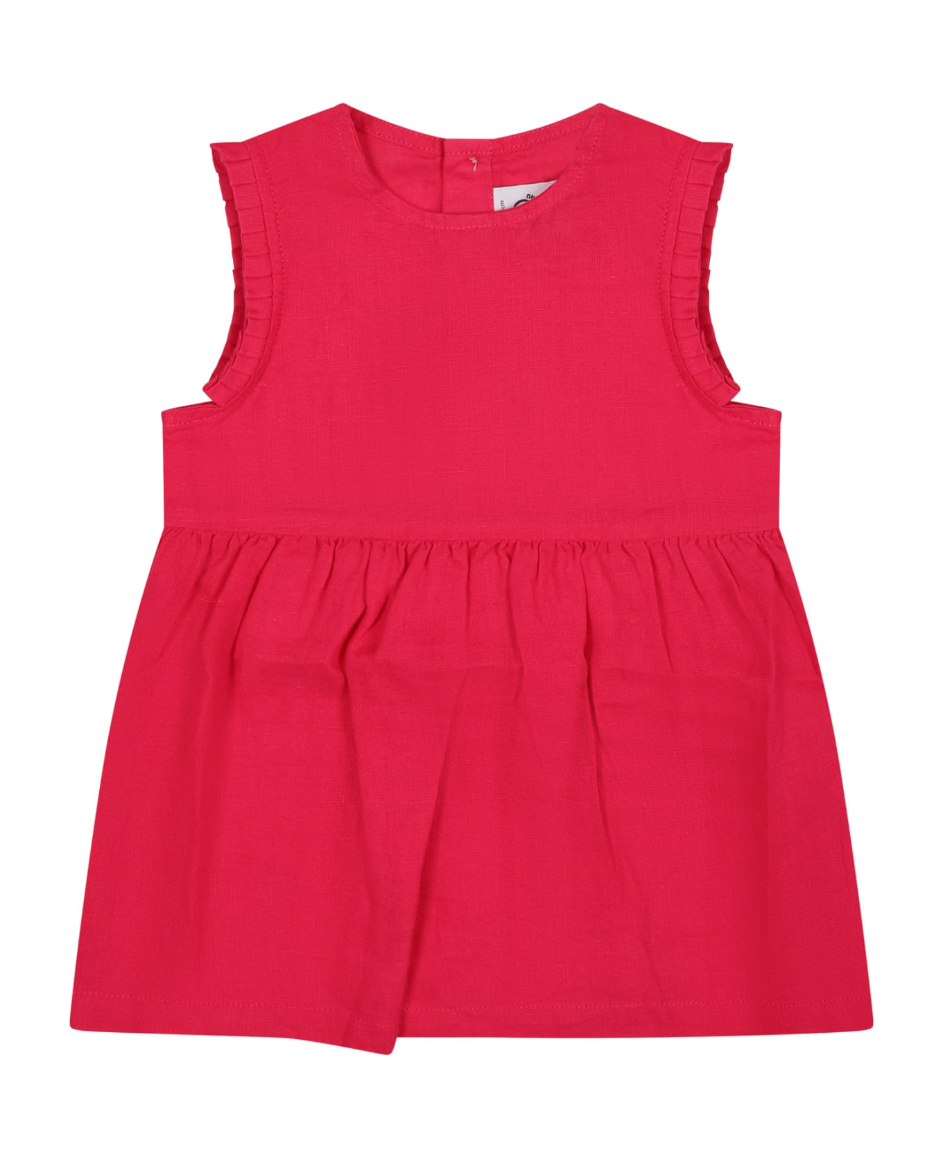Petit Bateau Fuchsia Dress For Baby Girl With Ruffles - Fuchsia ウェア