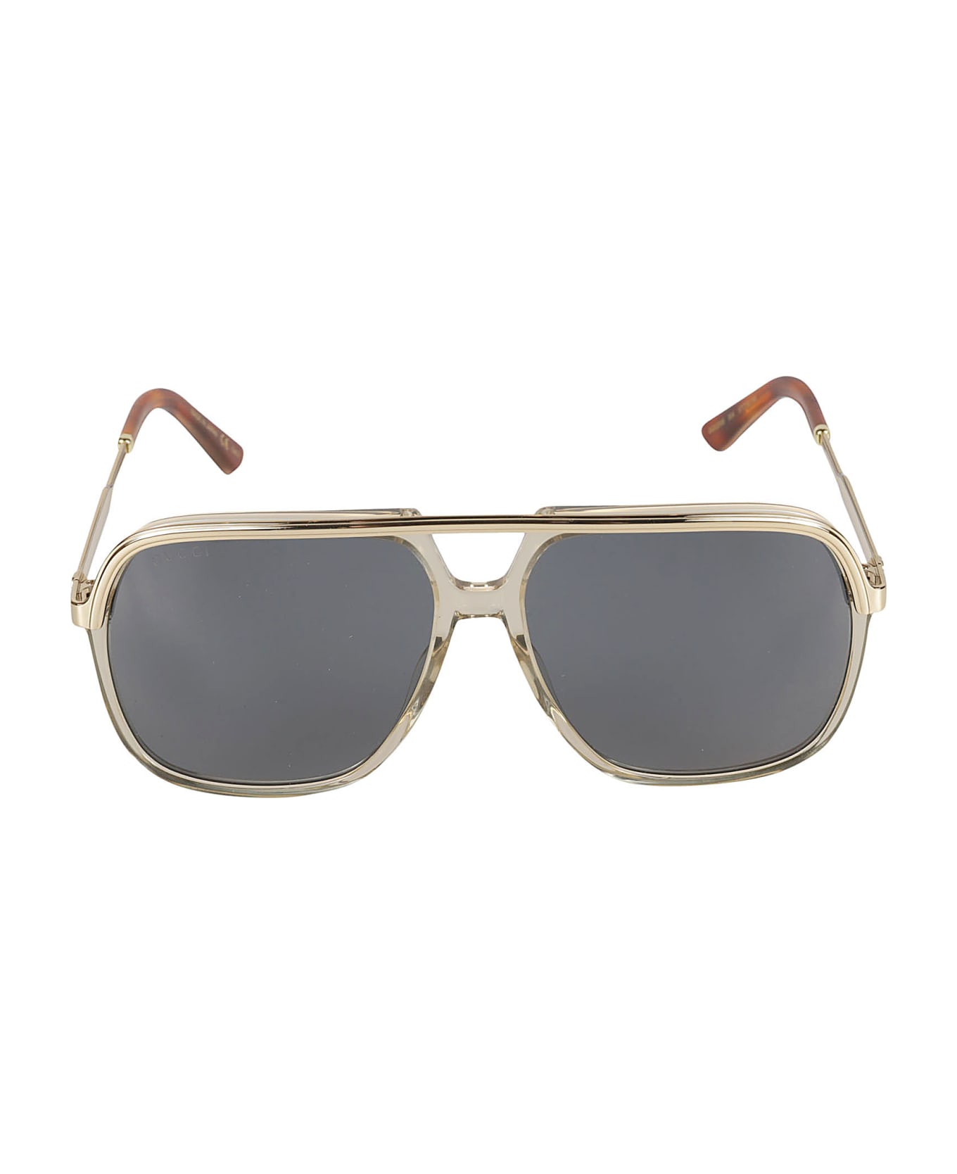 Gucci Eyewear Aviator Sunglasses butterlfy-frame - Brown/Gold