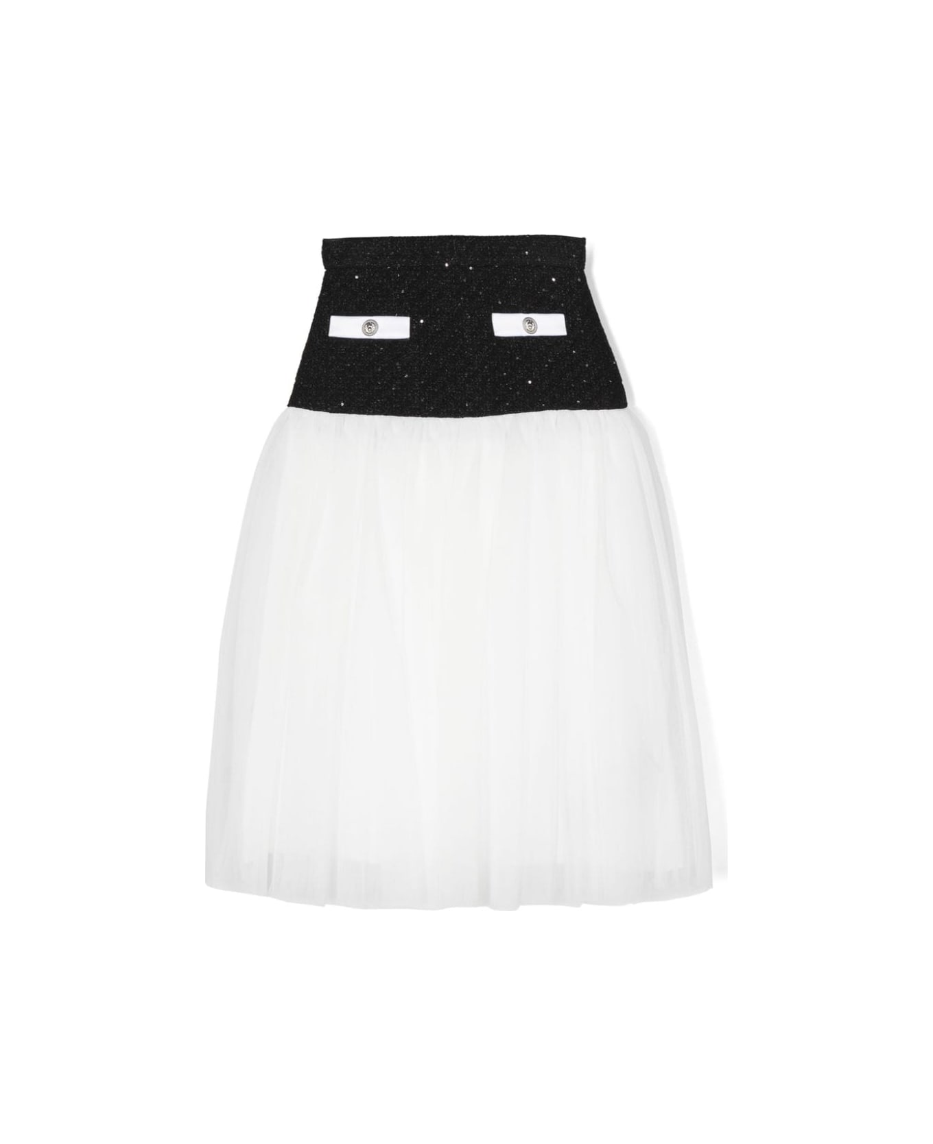 Balmain Skirt With Insert Design - Black ボトムス