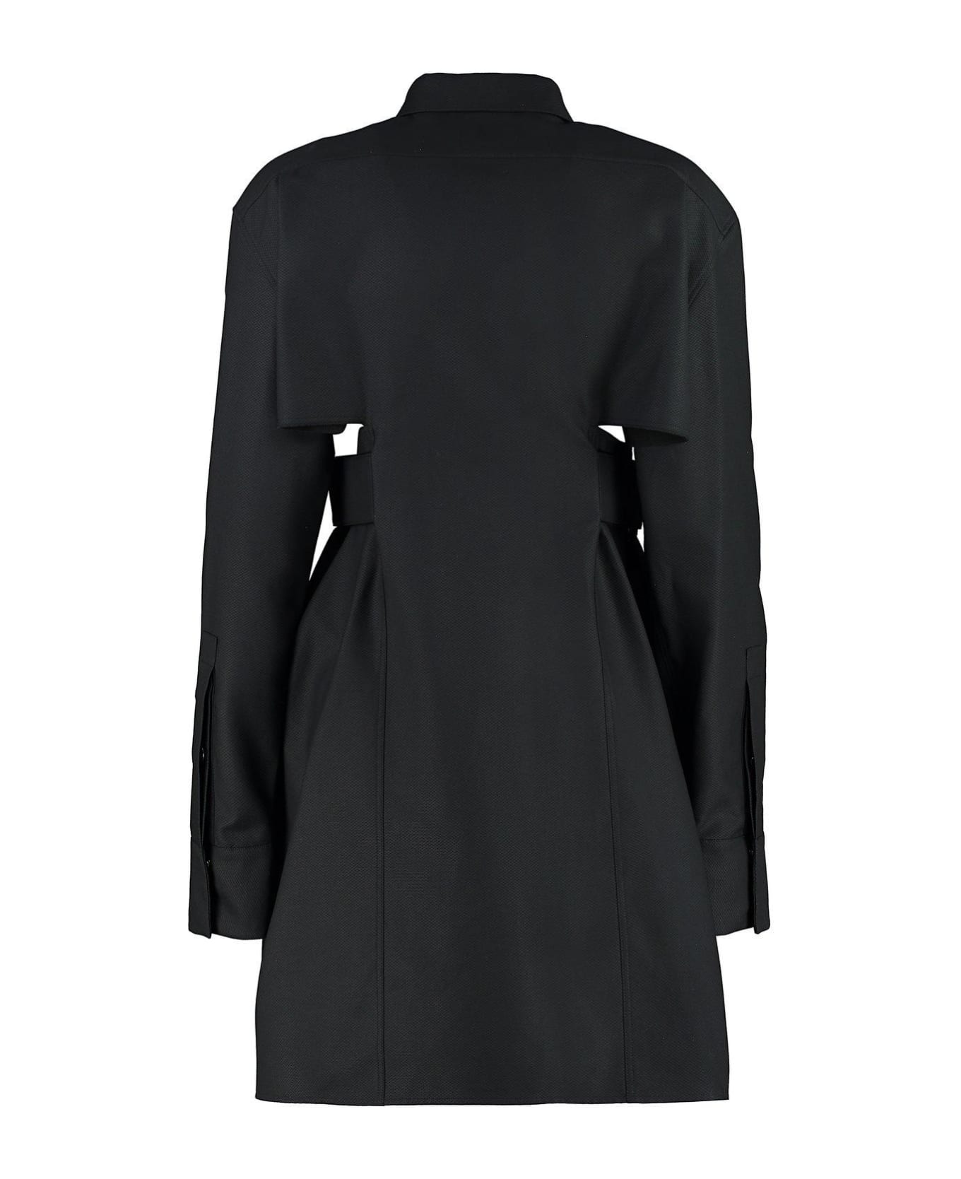 Givenchy Cut-out Shirt Dress - BLACK