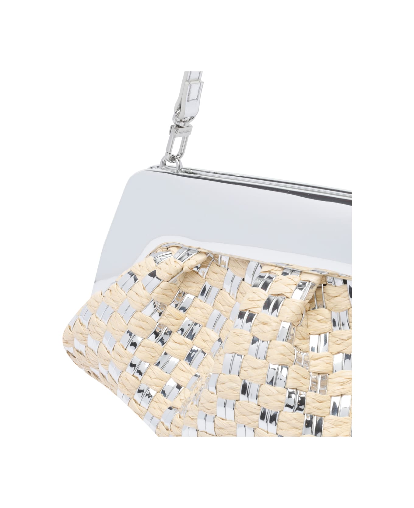 THEMOIRè Micro Emera Weaved Handbag - Silver