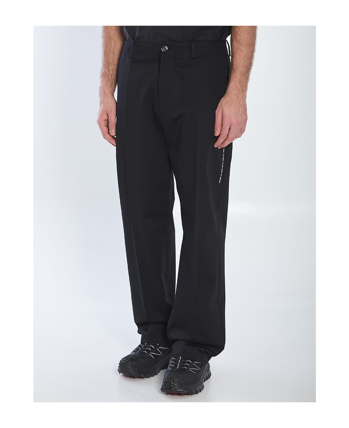 Moncler Cotton Gabardine Trousers - Black