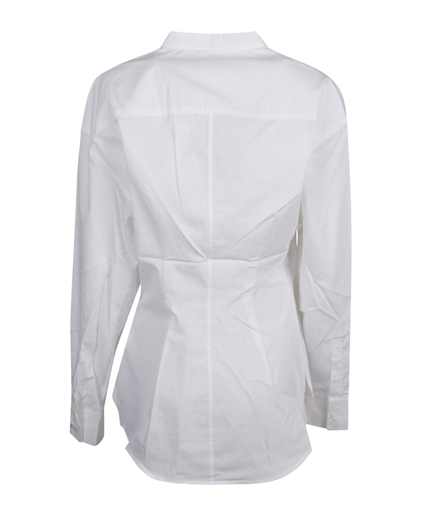 Calvin Klein V-neck Wrap Shirt Shirt - WHITE シャツ