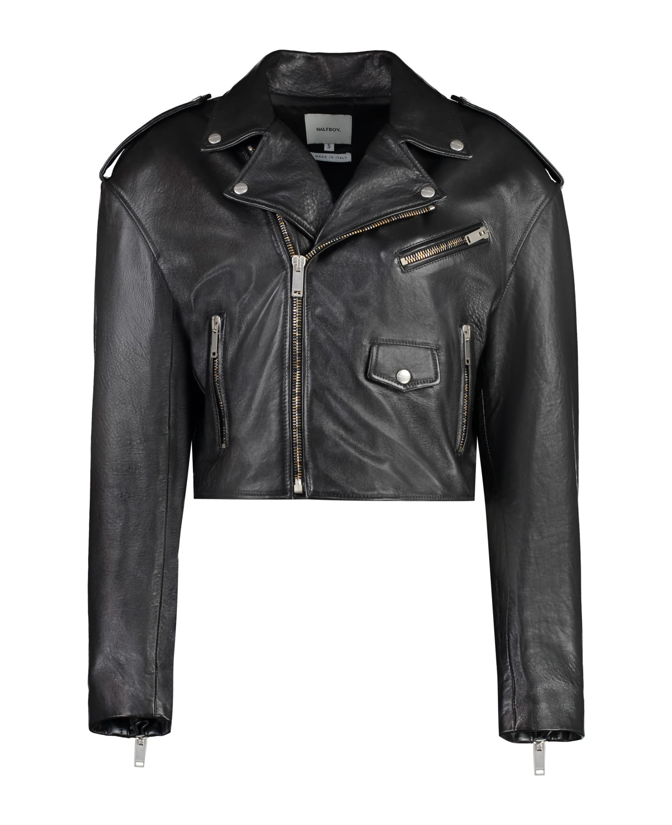 HALFBOY Leather Jacket - black