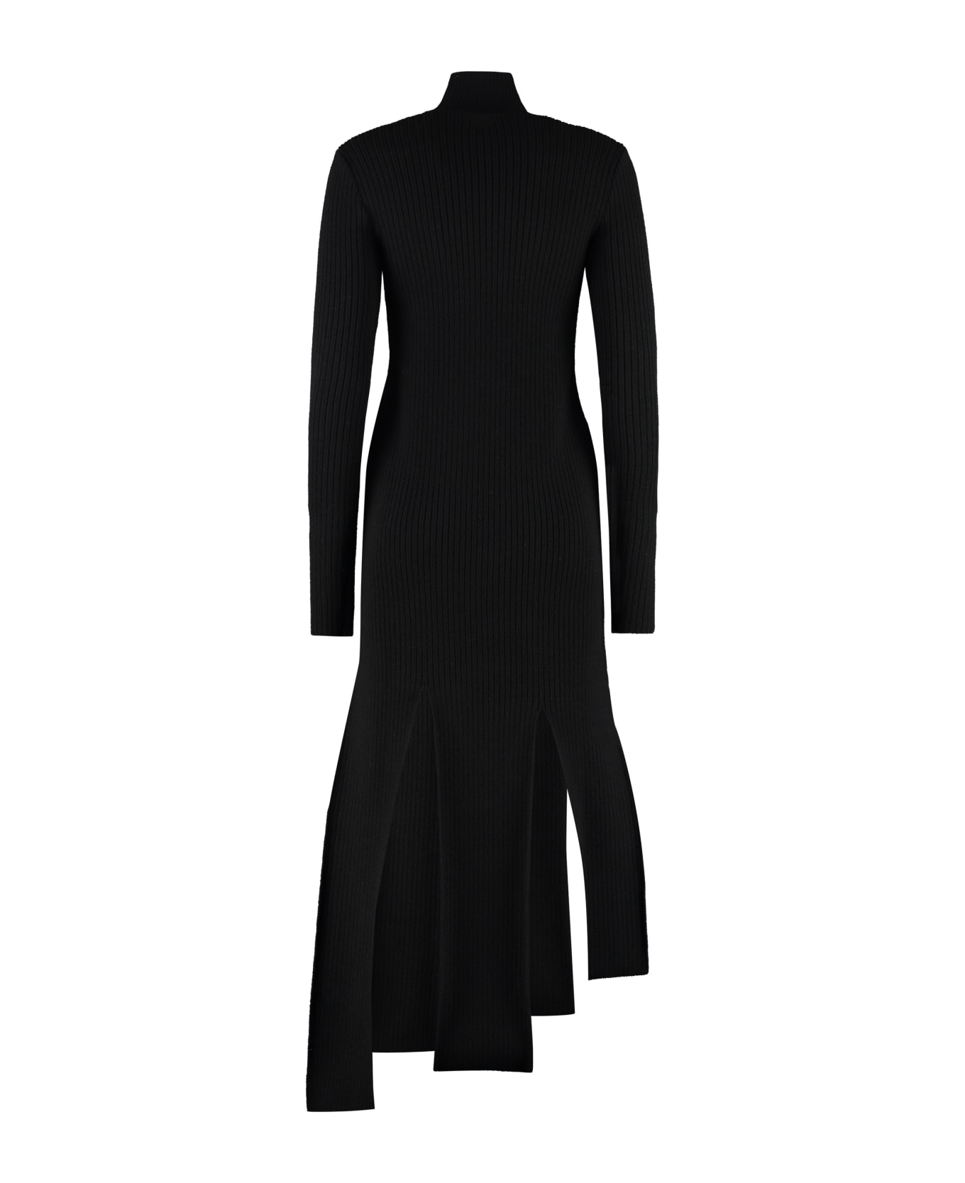 Bottega Veneta Ribbed Knit Dress - black