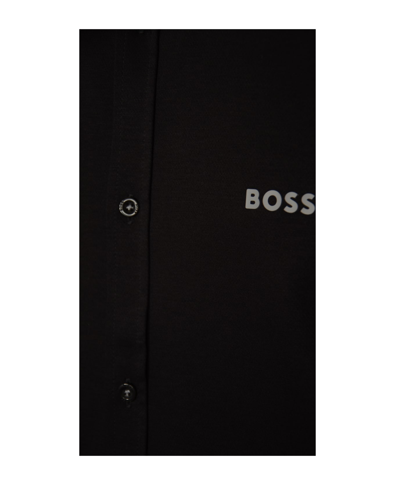 Hugo Boss Button Down Collar Cotton Shirt - Black