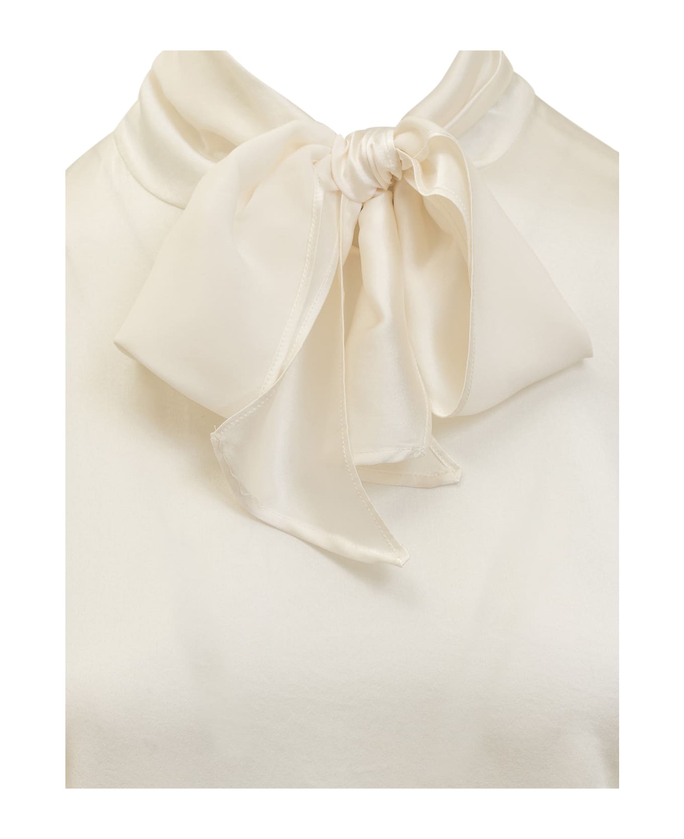 Jucca Top With Bow - Cream