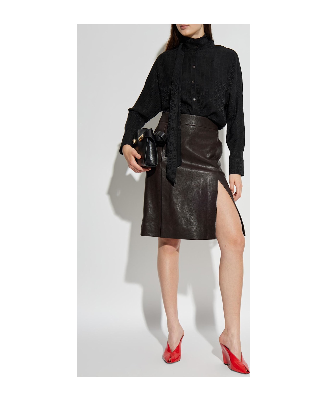 Ferragamo Leather Skirt - Dark