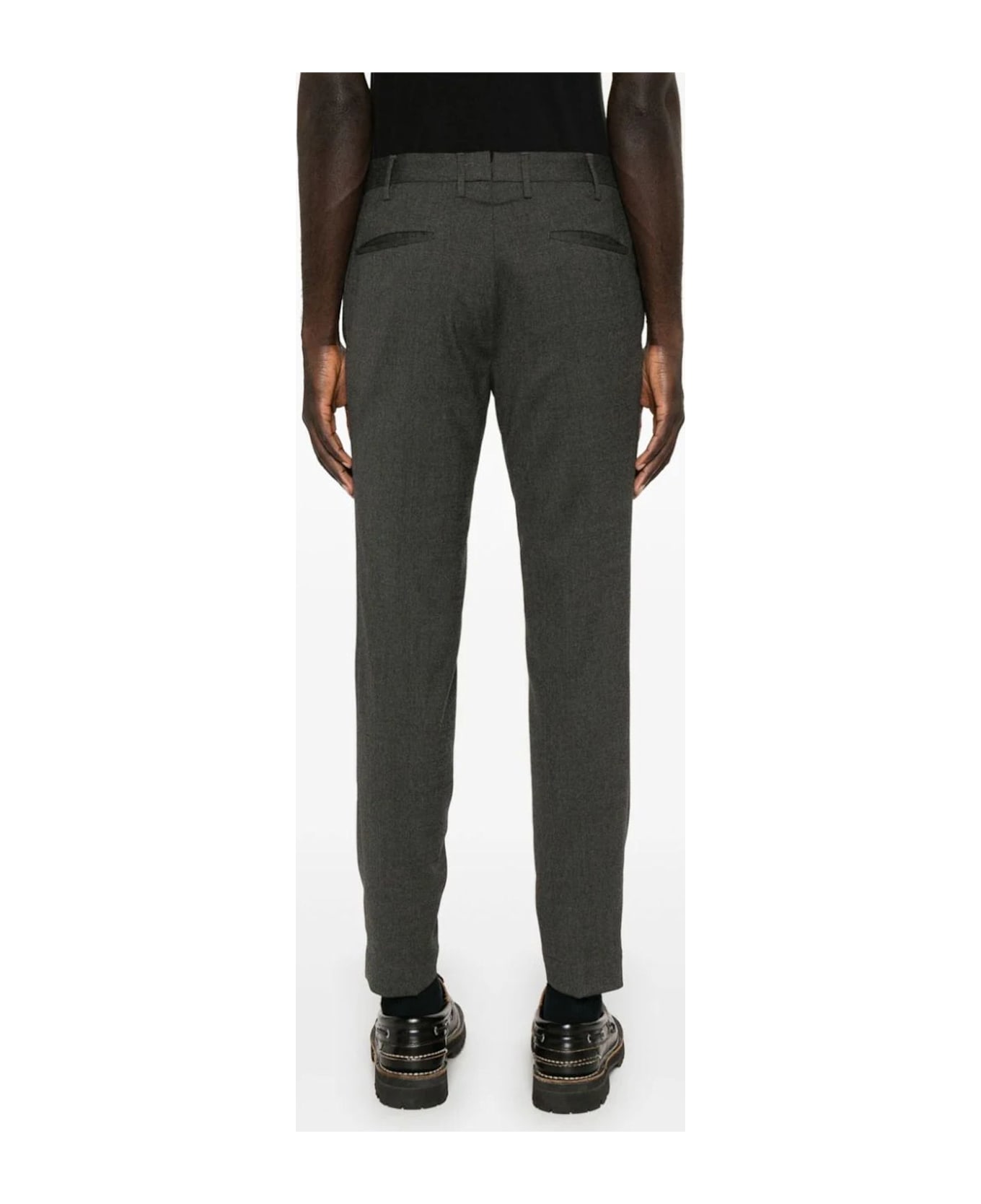 Incotex Dark Grey Wool Blend Trousers - Grey