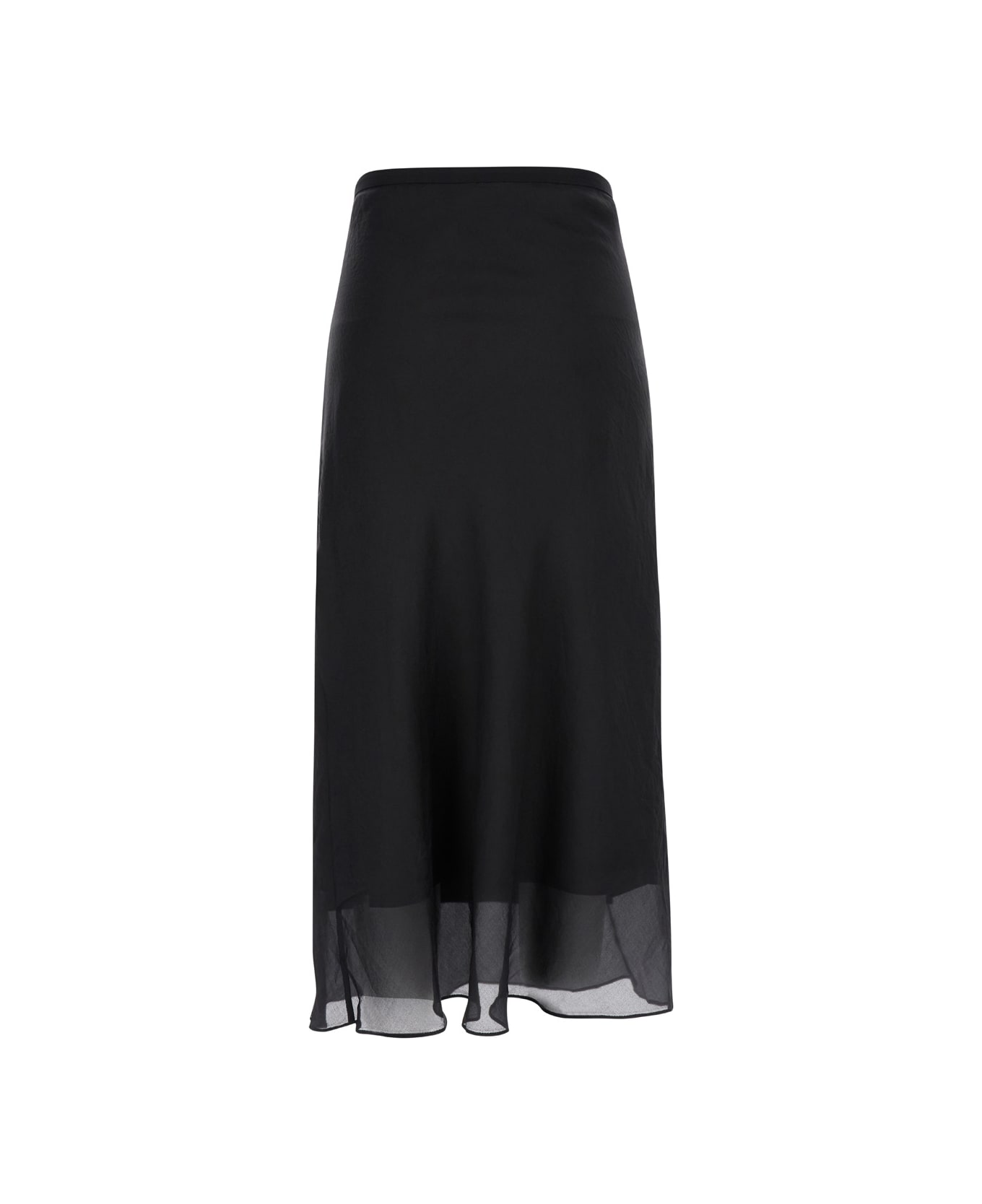 Dunst Layered Satin Skirt - Black