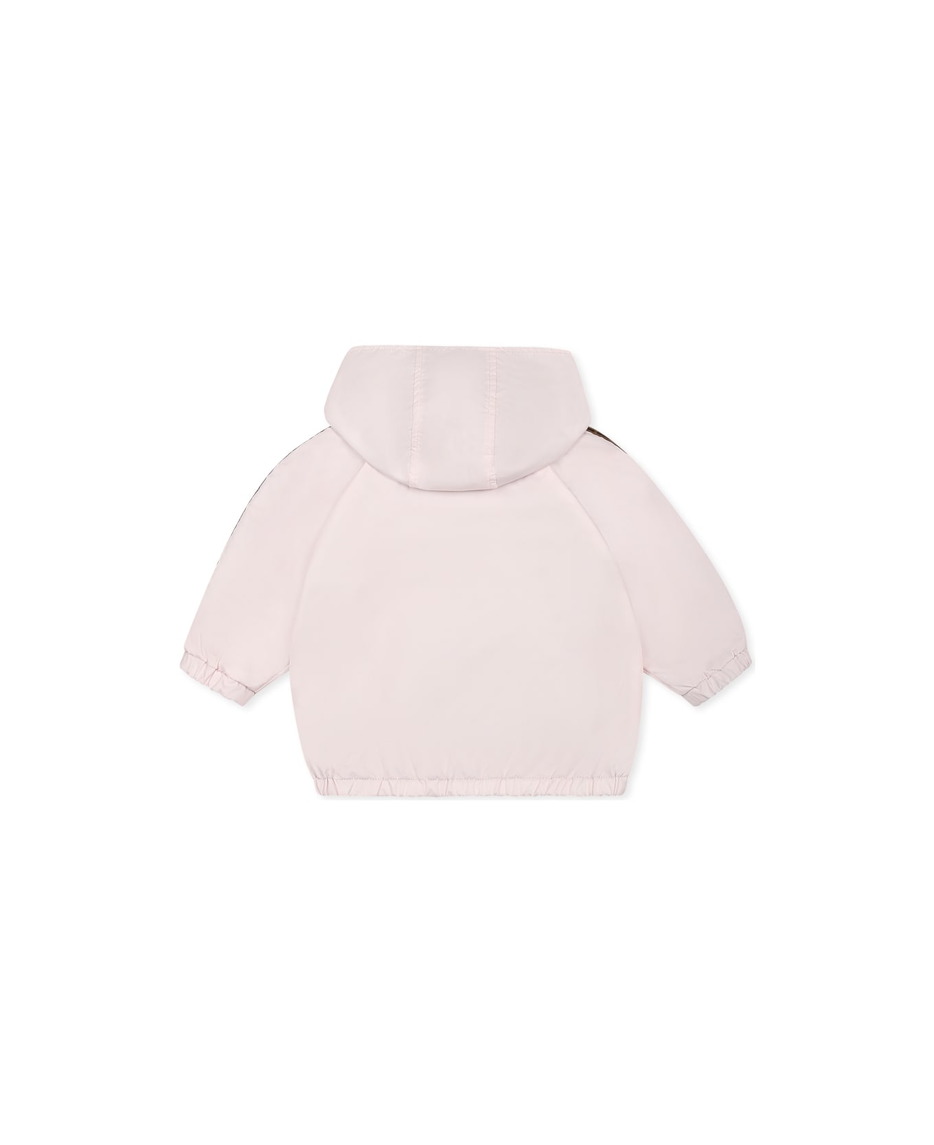 Fendi Pink Windbreaker Jacket For Baby Girl With Ff - Pink