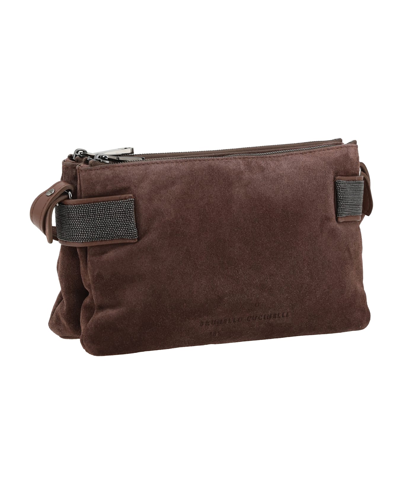 Brunello Cucinelli Suede Leather Shoulder Bag