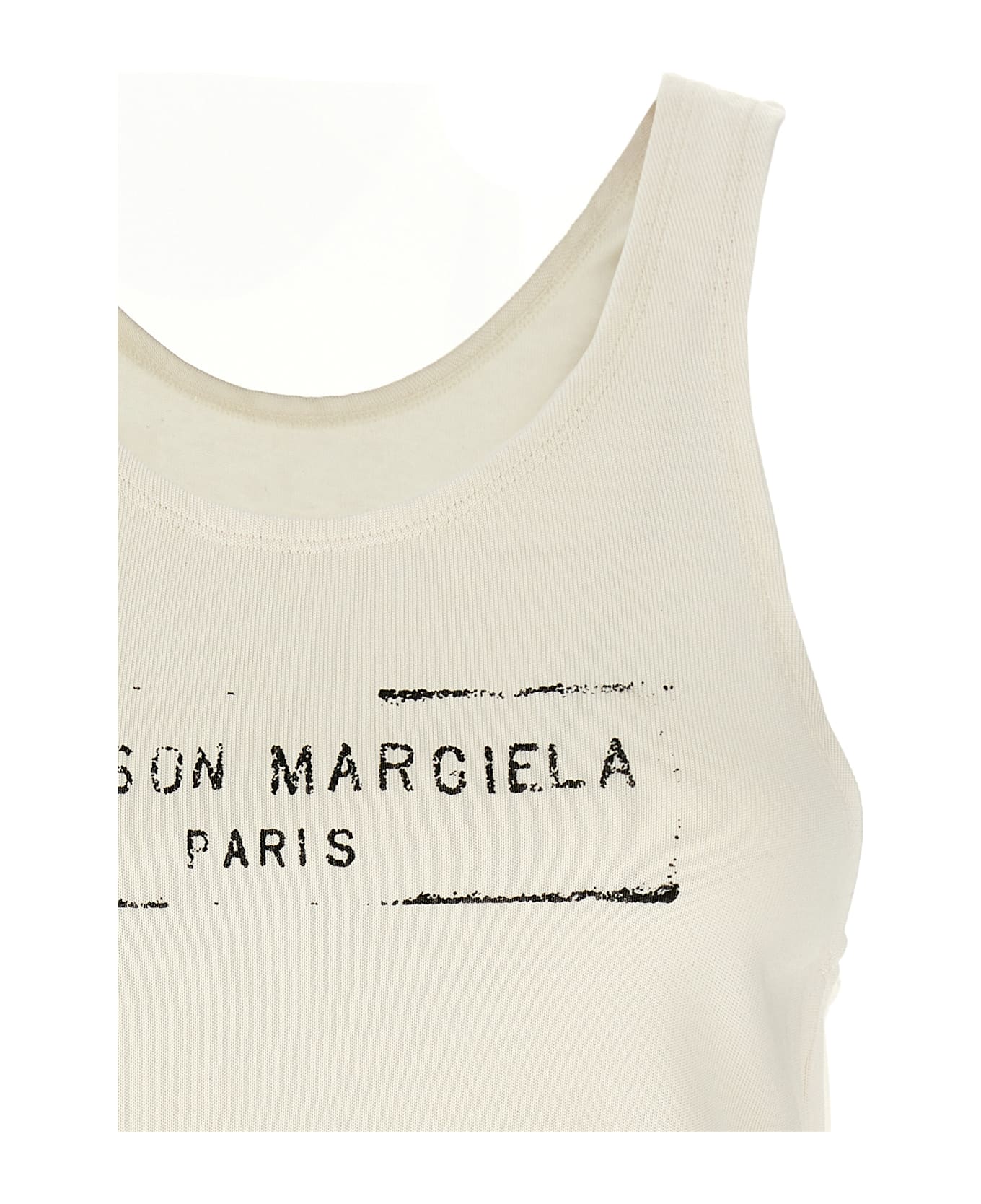 Maison Margiela Logo Tank Top - Beige