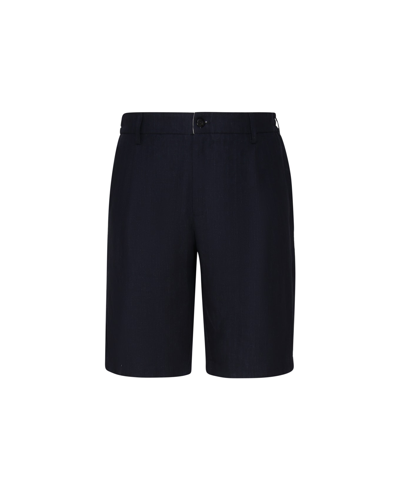 Eleventy Linen Bermuda Shorts - Blue